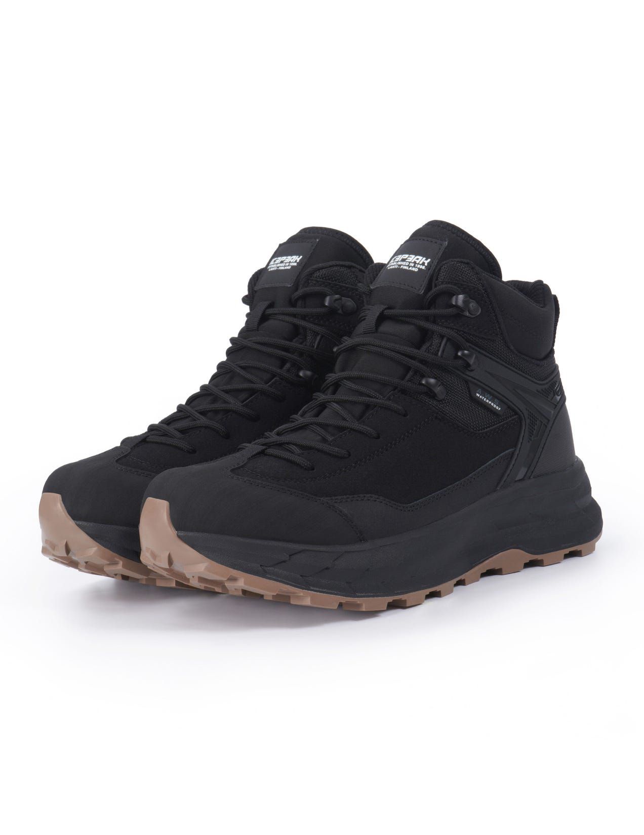 Black Men Icepeak Akaa Mid-cut Hiking Boots | USA-XZW736489