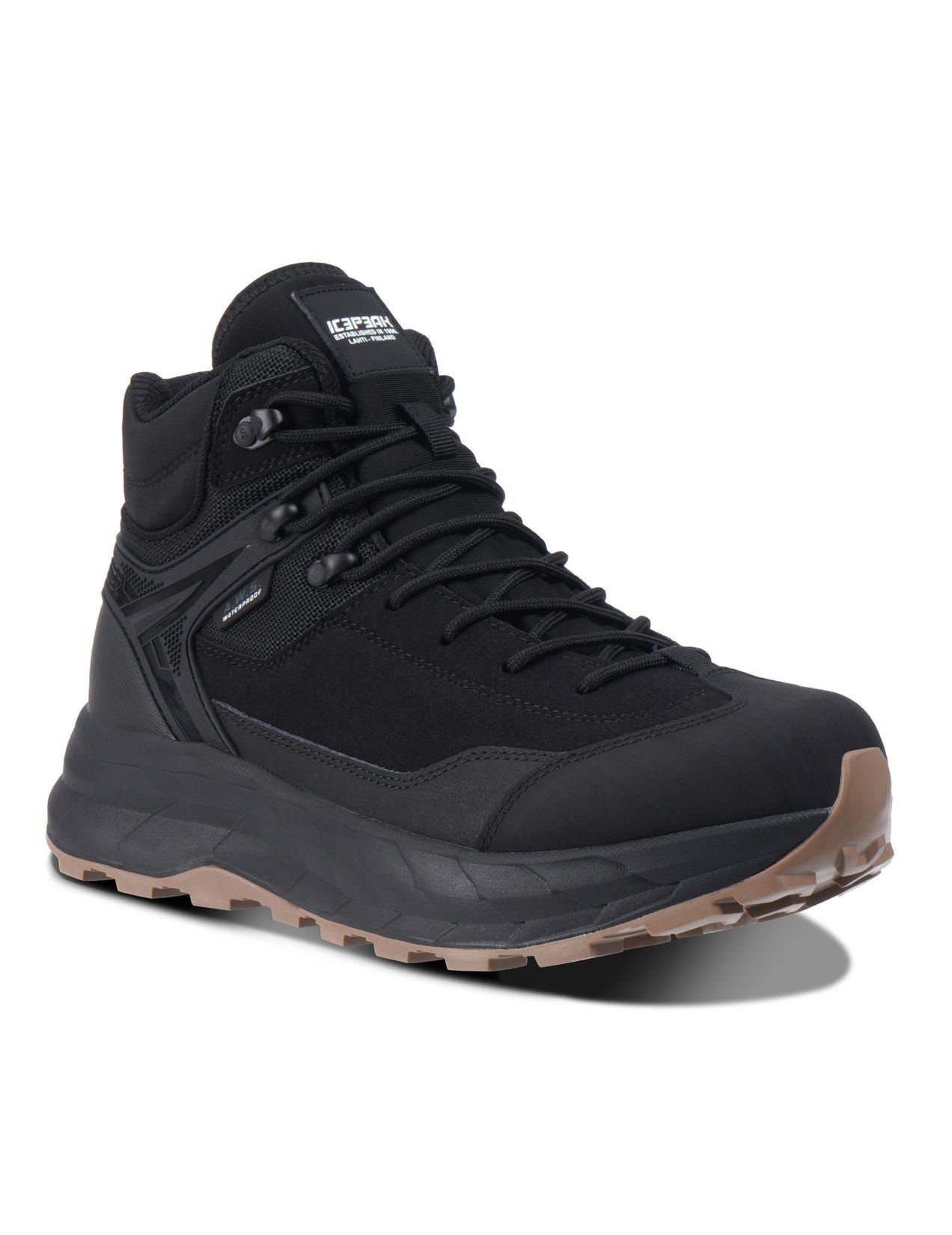 Black Men Icepeak Akaa Mid-cut Hiking Boots | USA-XZW736489