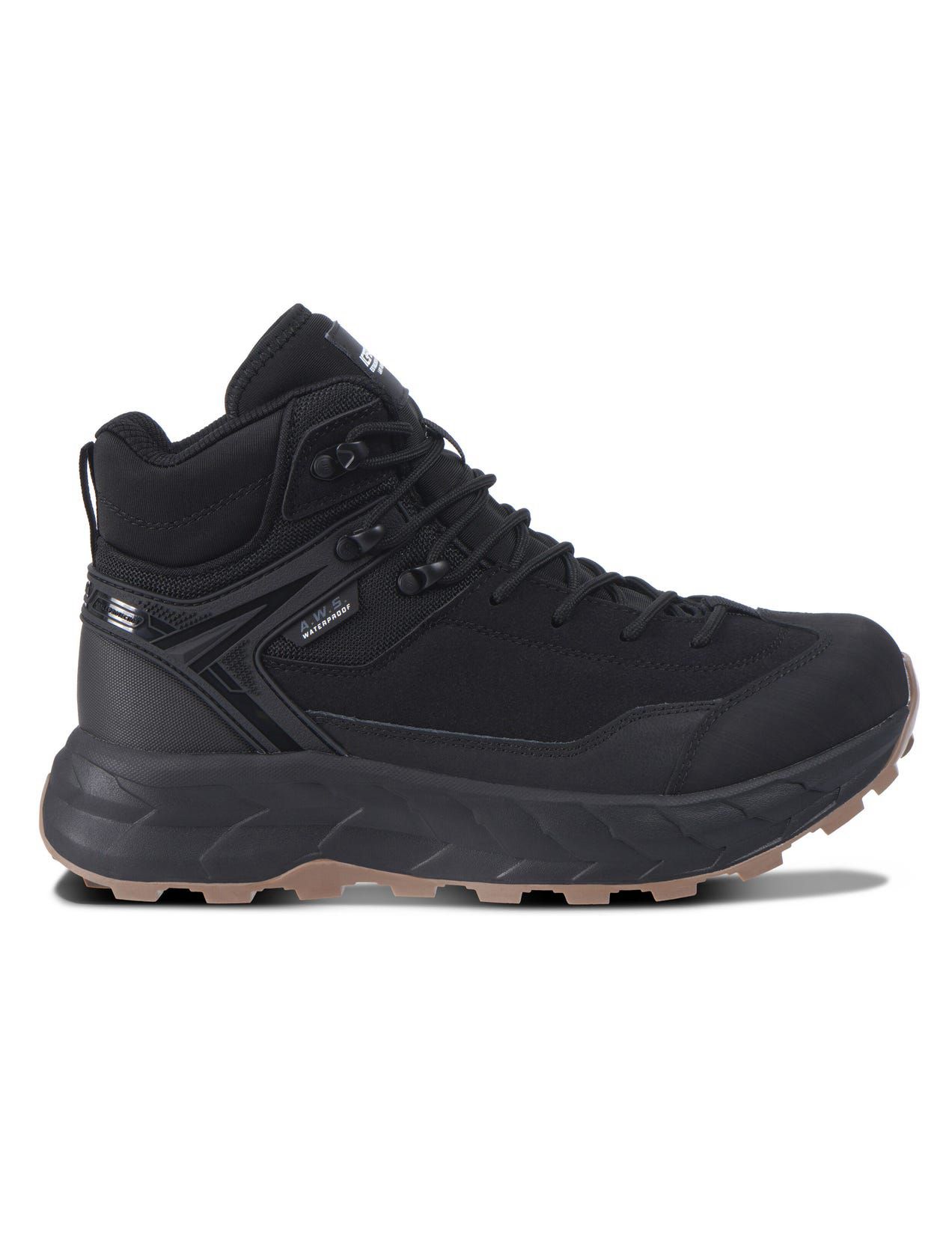 Black Men Icepeak Akaa Mid-cut Hiking Boots | USA-XZW736489