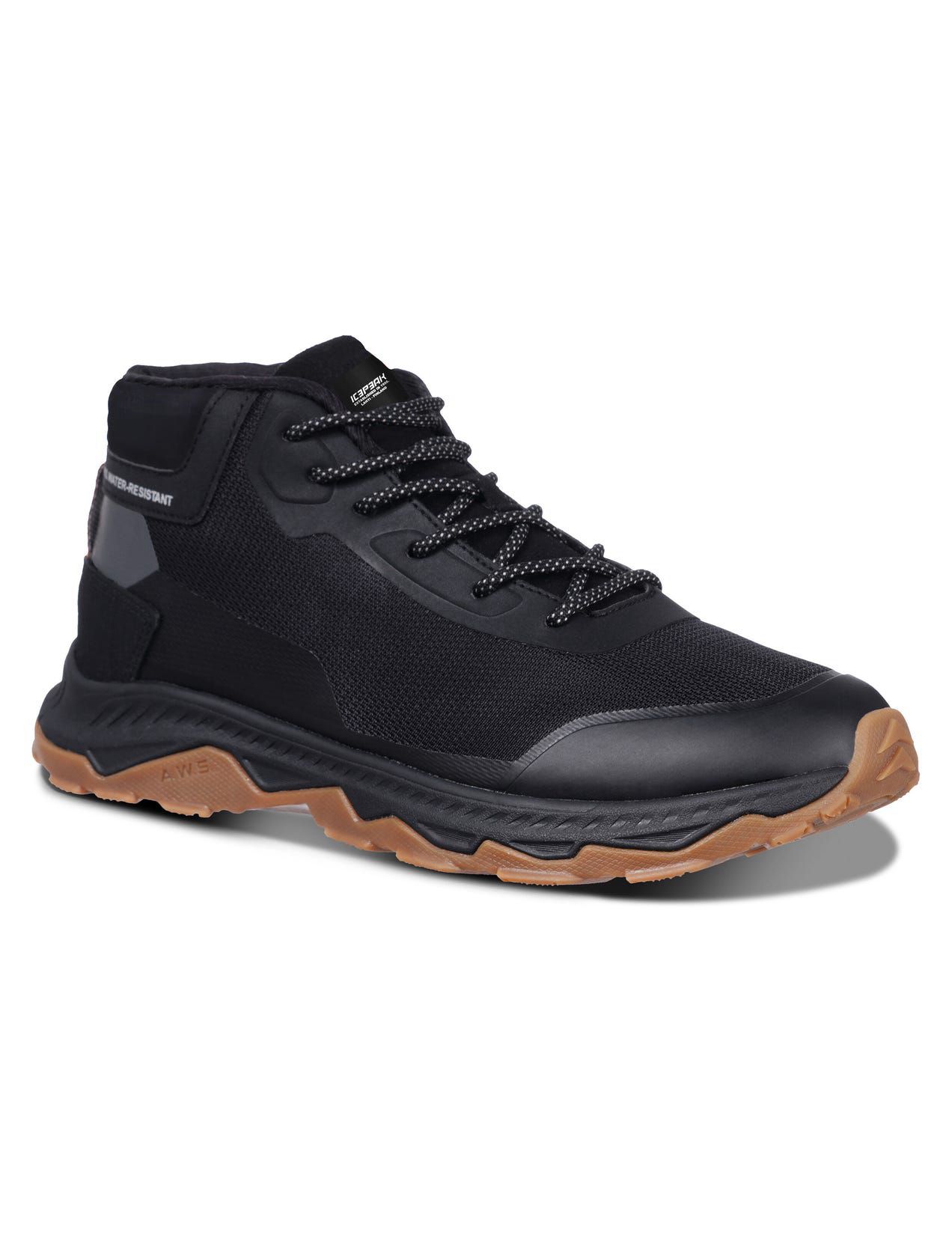 Black Men Icepeak Amga Mid-cut Hiking Boots | USA-GAF096543