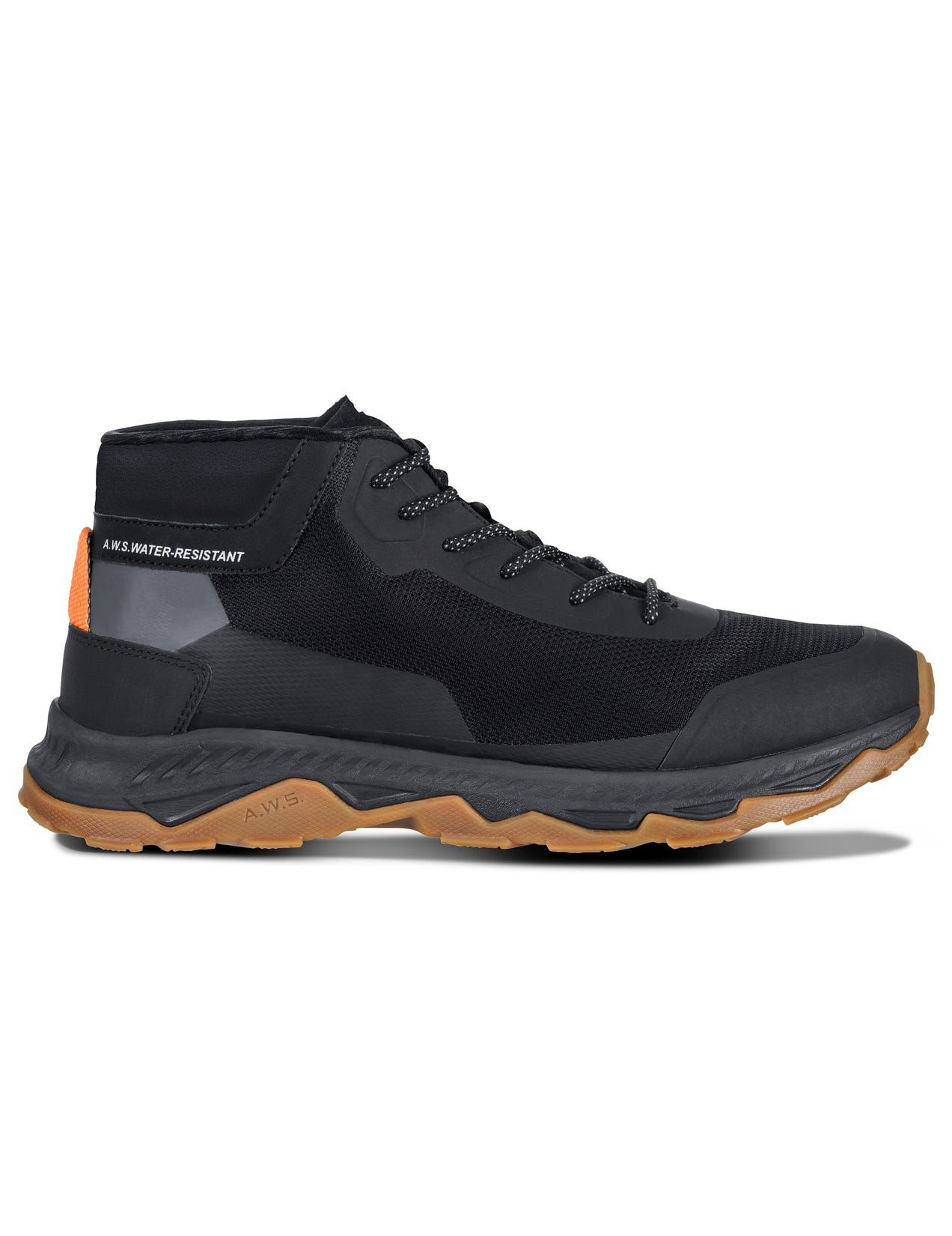 Black Men Icepeak Amga Mid-cut Hiking Boots | USA-GAF096543