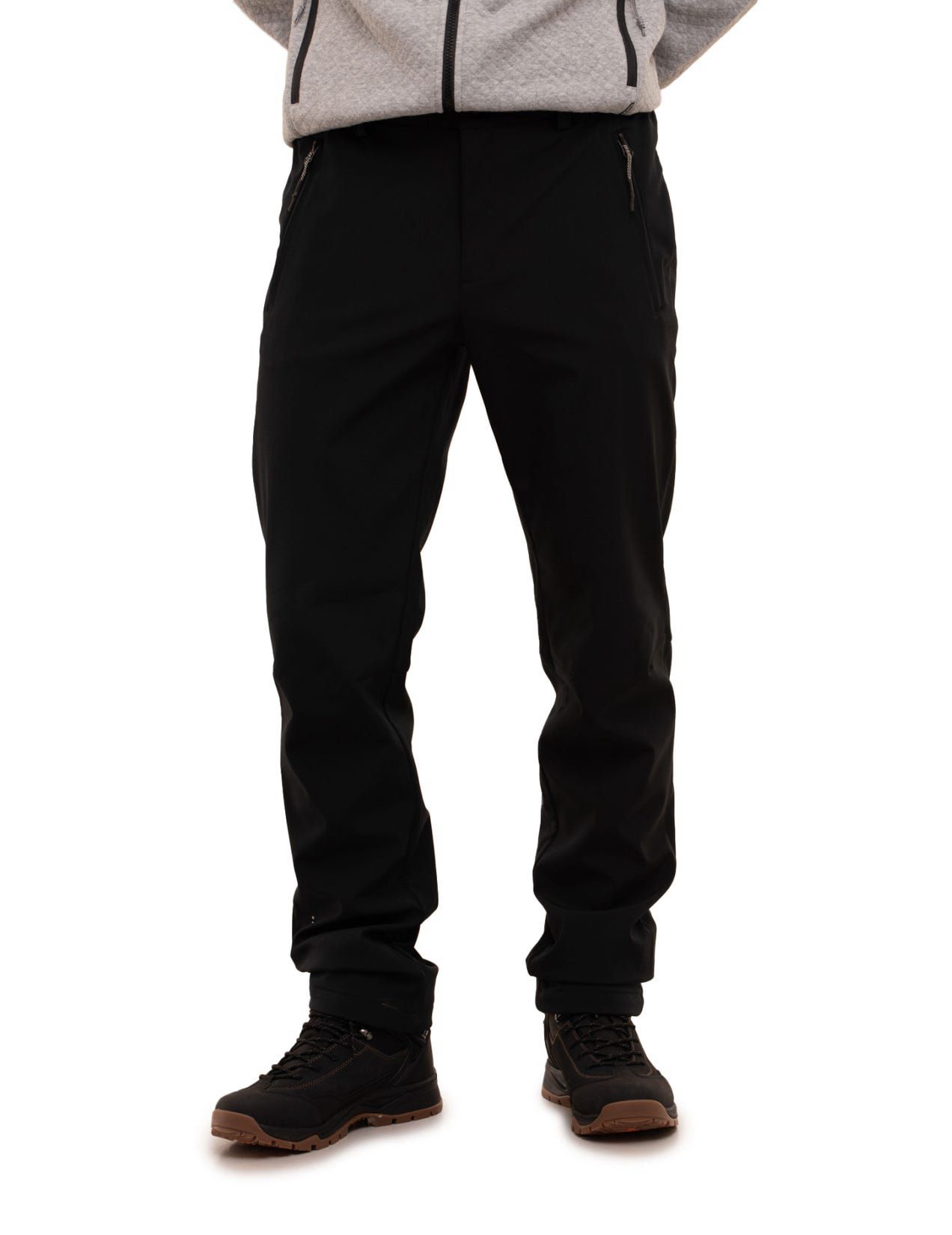 Black Men Icepeak Argo Softshell Pants | USA-PGH619487