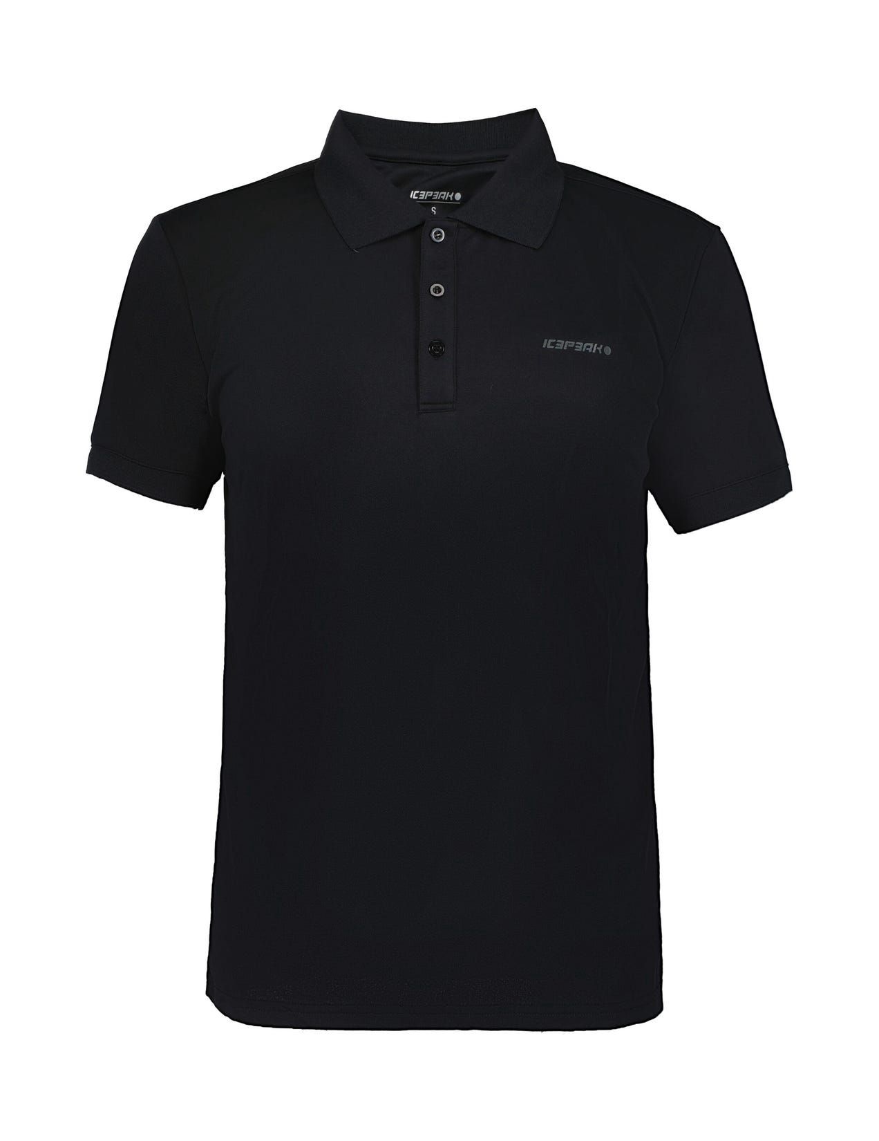 Black Men Icepeak Bellmont Polo Shirt | USA-XPY715620