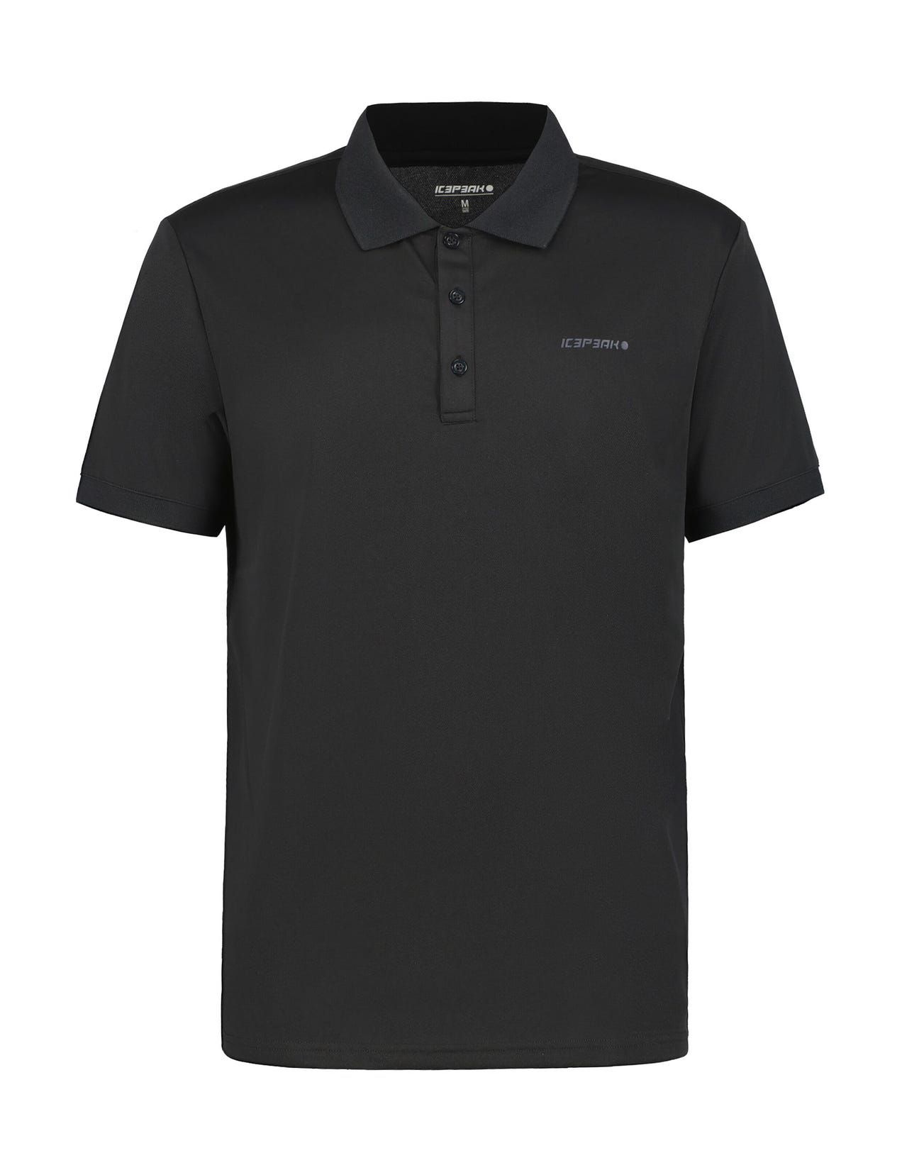 Black Men Icepeak Bellmont Polo Shirt | USA-KQU517408