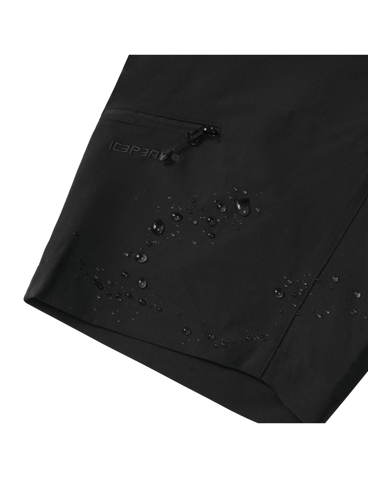 Black Men Icepeak Berwyn Stretchy Outdoor Shorts | USA-XYT827463