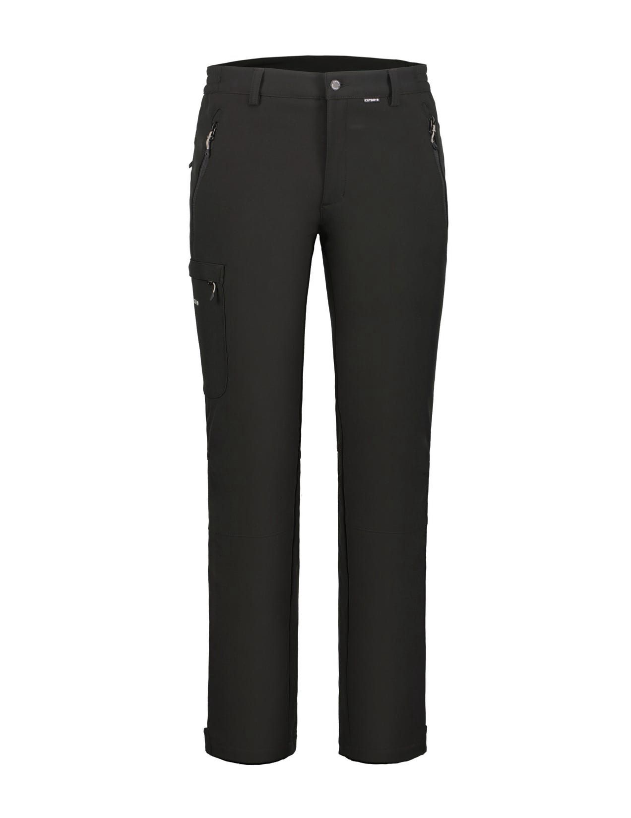 Black Men Icepeak Bouton Softshell Pants | USA-KIN062813