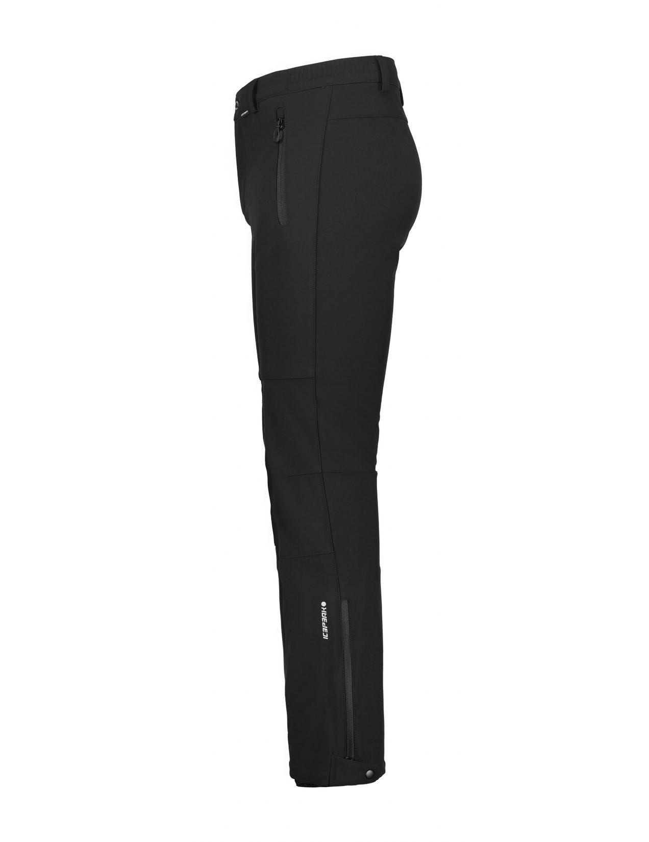 Black Men Icepeak Frankfurt Softshell Ski Pants | USA-SFL074892