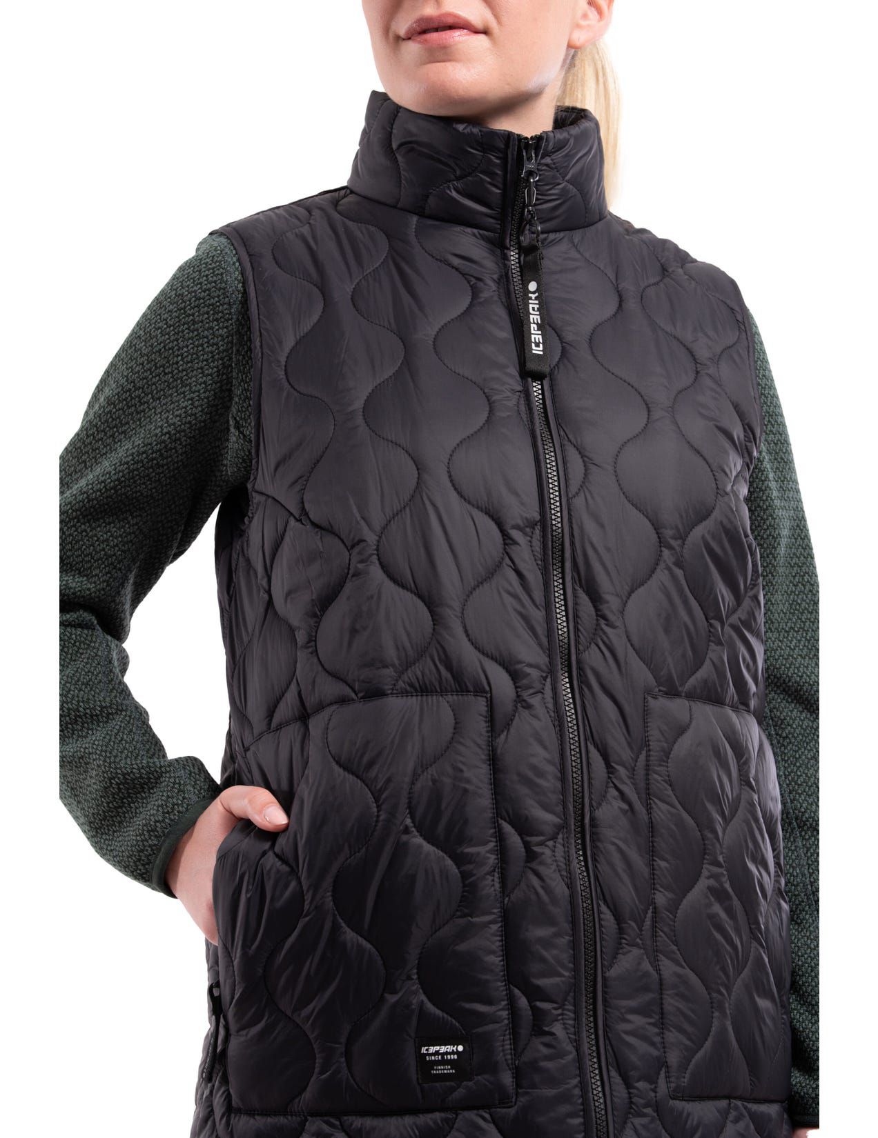 Black Women Icepeak Aalean Vest | USA-LVD629038