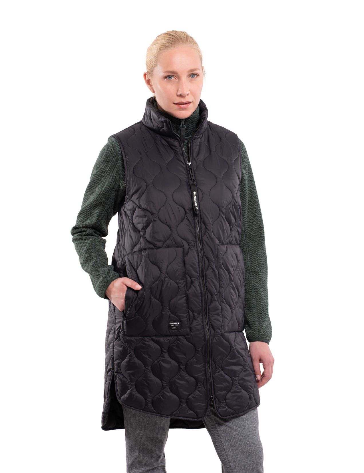 Black Women Icepeak Aalean Vest | USA-LVD629038