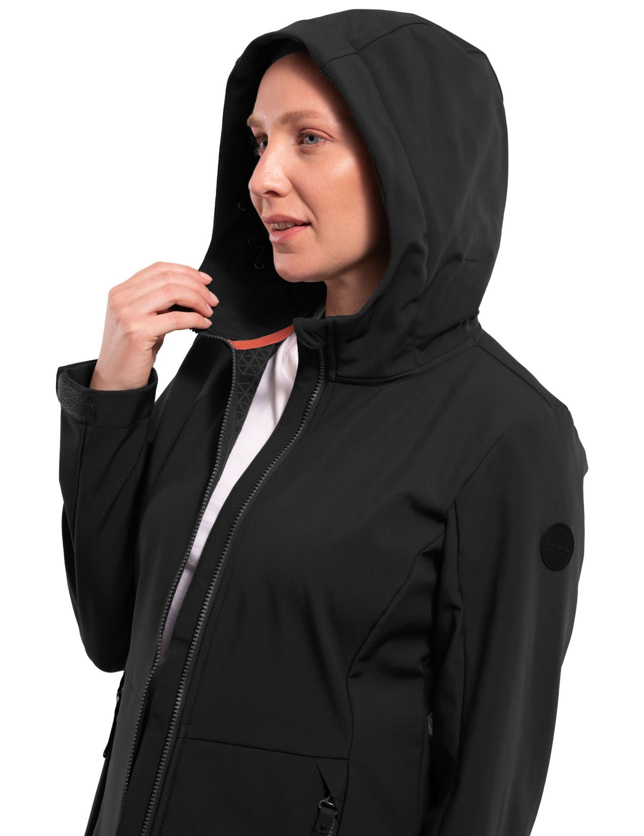 Black Women Icepeak Alamosa Windproof And Water-resistant Softshell Jacket | USA-KMN263708