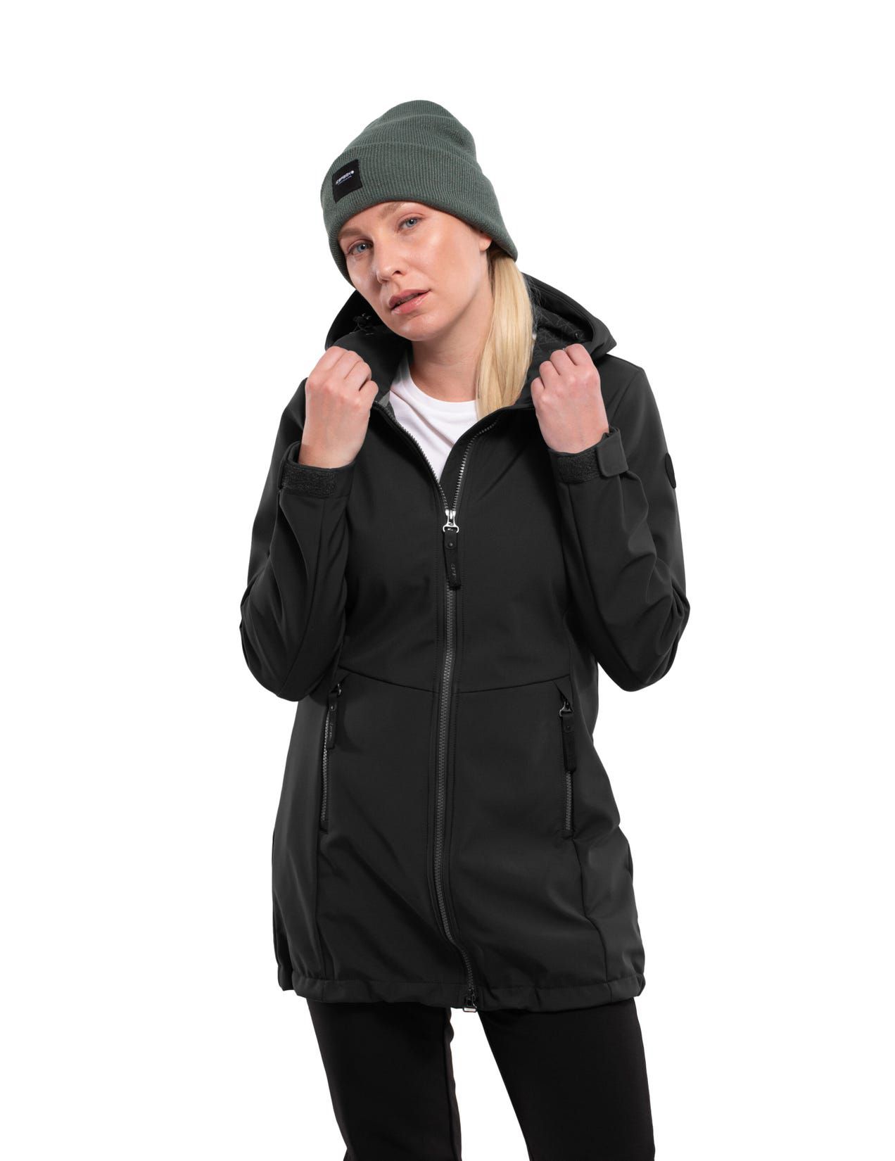 Black Women Icepeak Alamosa Windproof And Water-resistant Softshell Jacket | USA-KMN263708