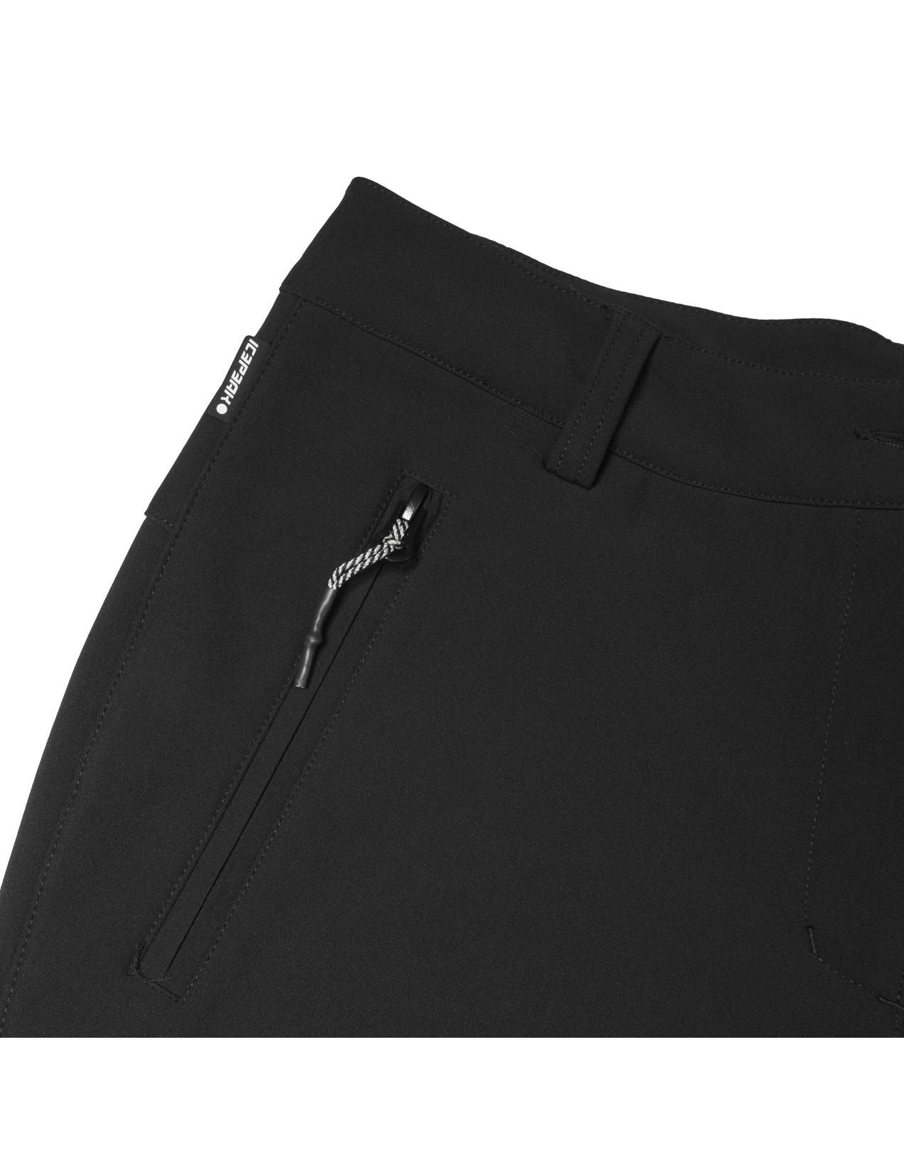 Black Women Icepeak Argonia Softshell With A Thin Fleece Lining Pants | USA-RXT854726