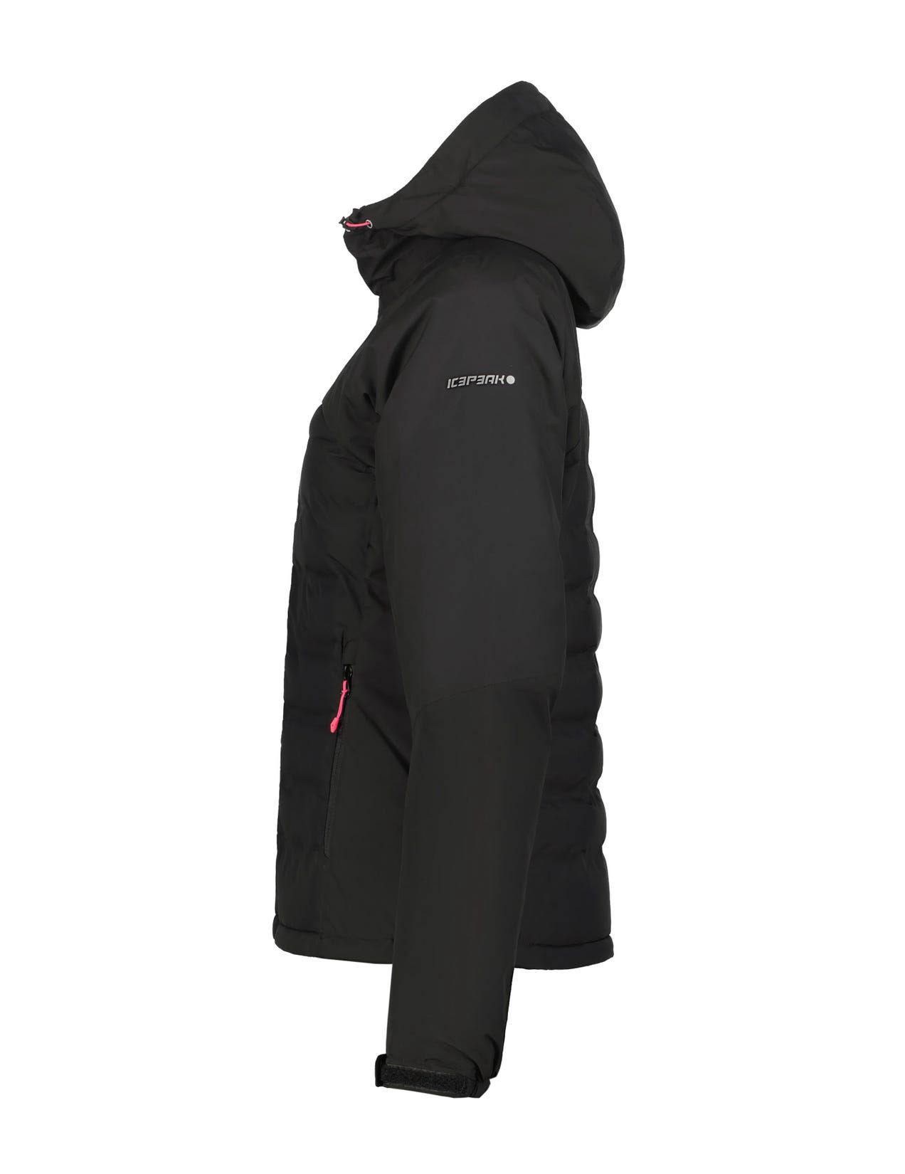 Black Women Icepeak Barton Wadded Winter Jacket | USA-QGO930265