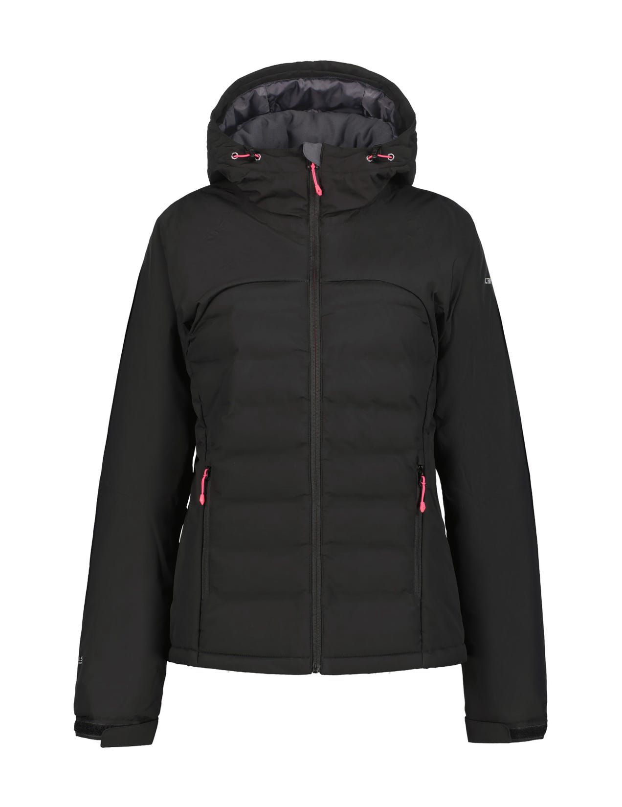 Black Women Icepeak Barton Wadded Winter Jacket | USA-QGO930265