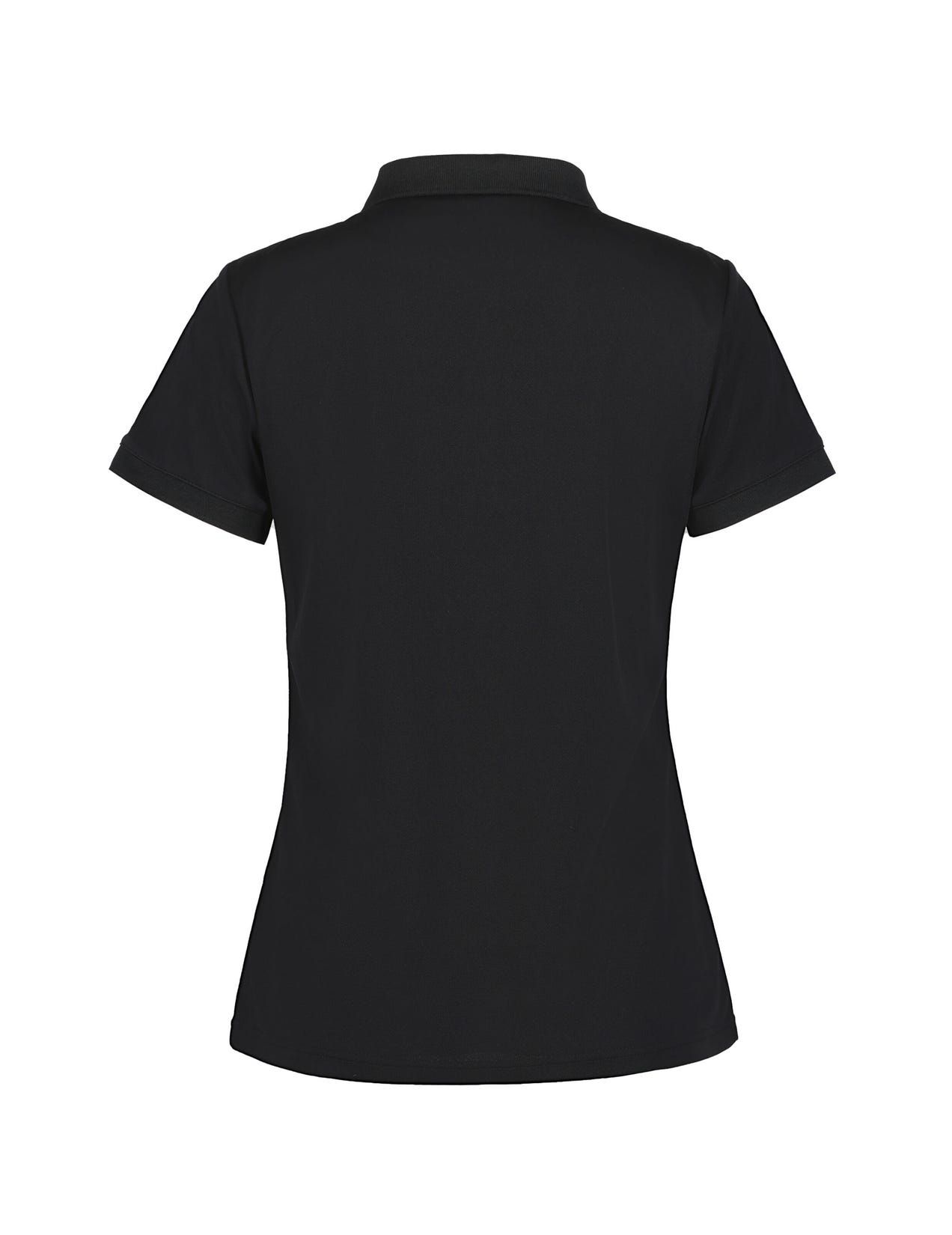 Black Women Icepeak Bayard Sporty Short-sleeved Polo Shirt | USA-MXV174865