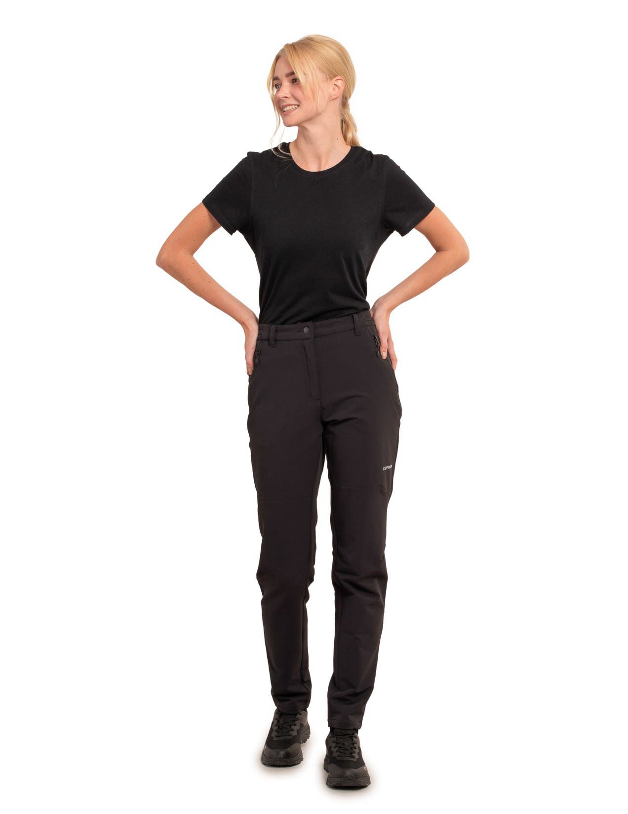 Black Women Icepeak Beelitz Pants | USA-OKW374961