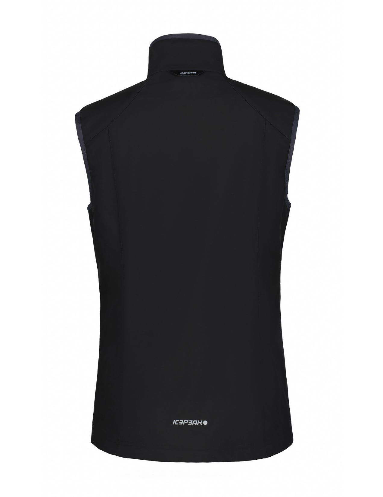 Black Women Icepeak Brush Vest | USA-VNM607493