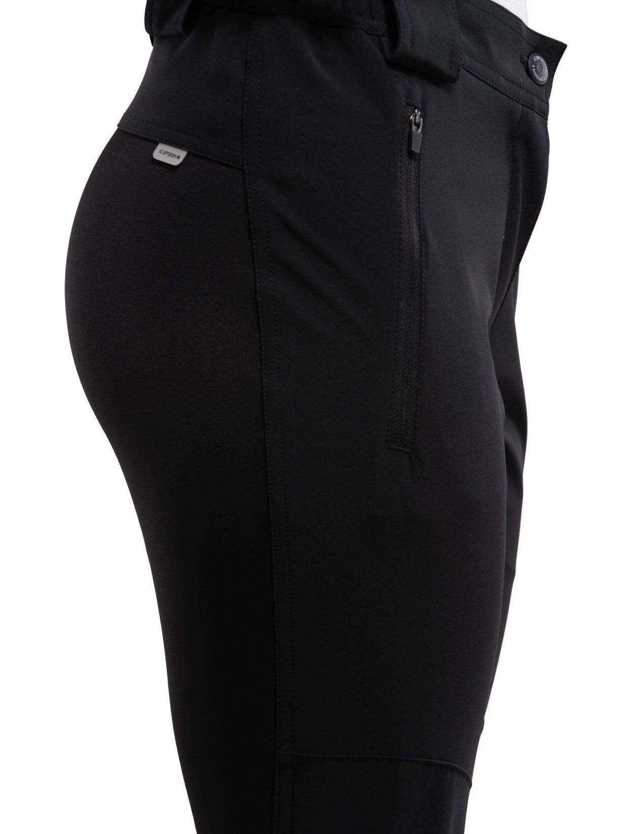 Black Women Icepeak Doral Hybrid Pants | USA-QPH251693