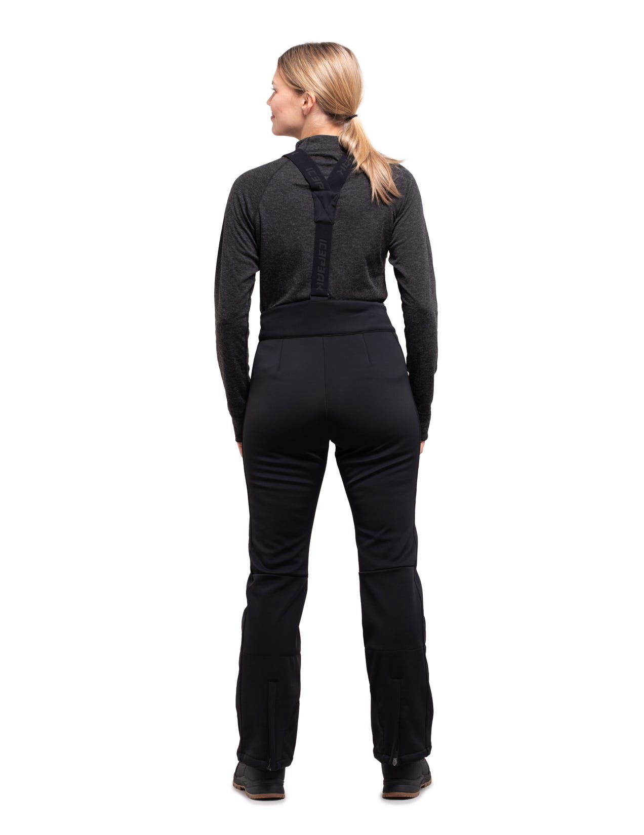 Black Women Icepeak Ellsworth Softshell Ski Pants | USA-NAQ730416