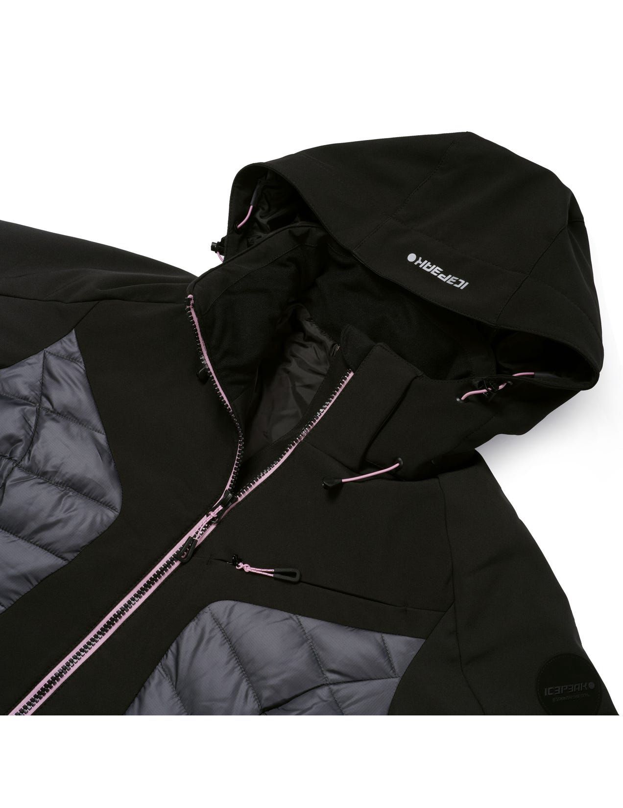 Black Women Icepeak Freital Insulated Softshell Ski Jacket | USA-CQV530218