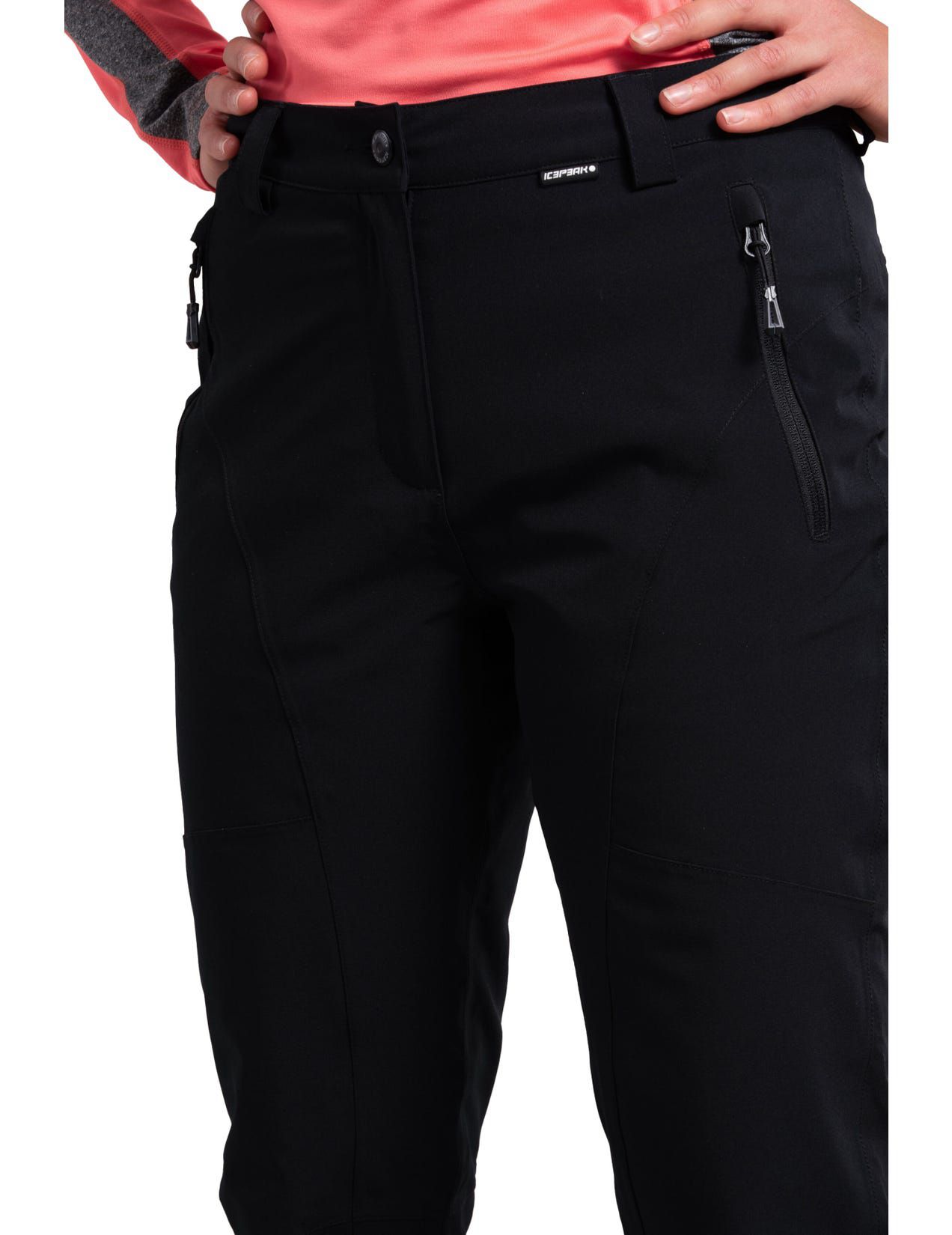 Black Women Icepeak Freyung Insulated In A Stretchy And Breathable Fabric Ski Pants | USA-RUK754891