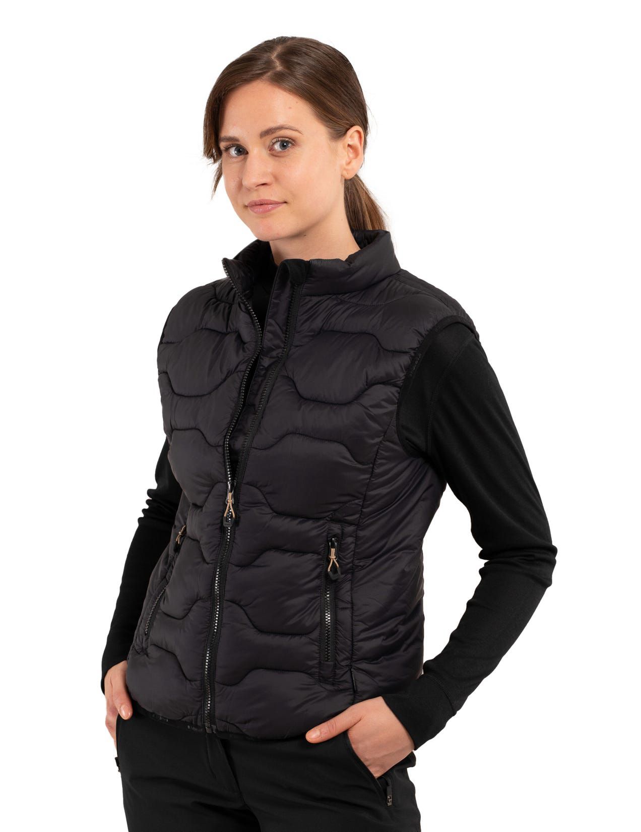 Black Women Icepeak Merritt Vest | USA-UHA396524