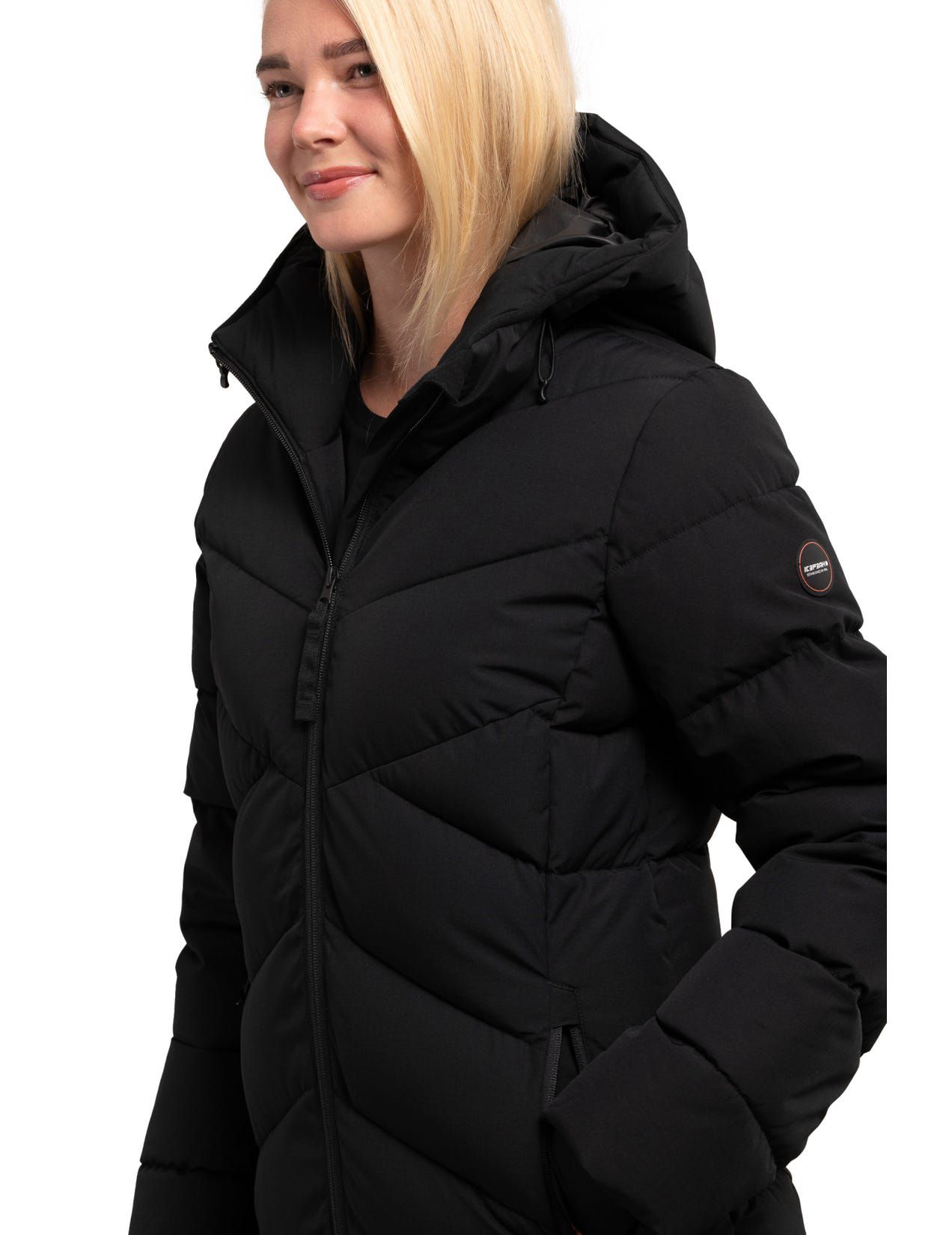 Black Women Icepeak Partridge Coat | USA-XCM398261