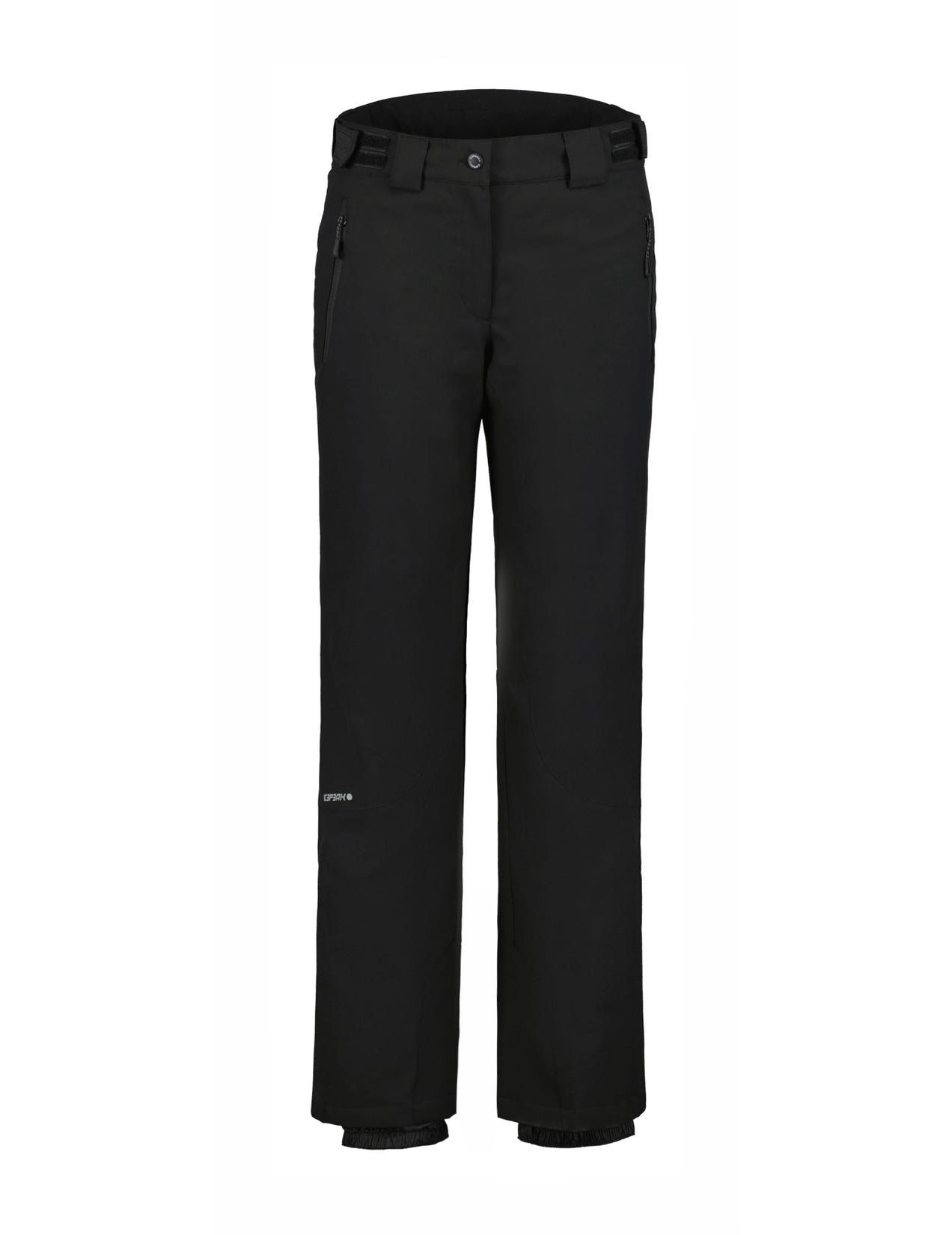 Black Women Icepeak Plains Ski Pants | USA-FBR467985