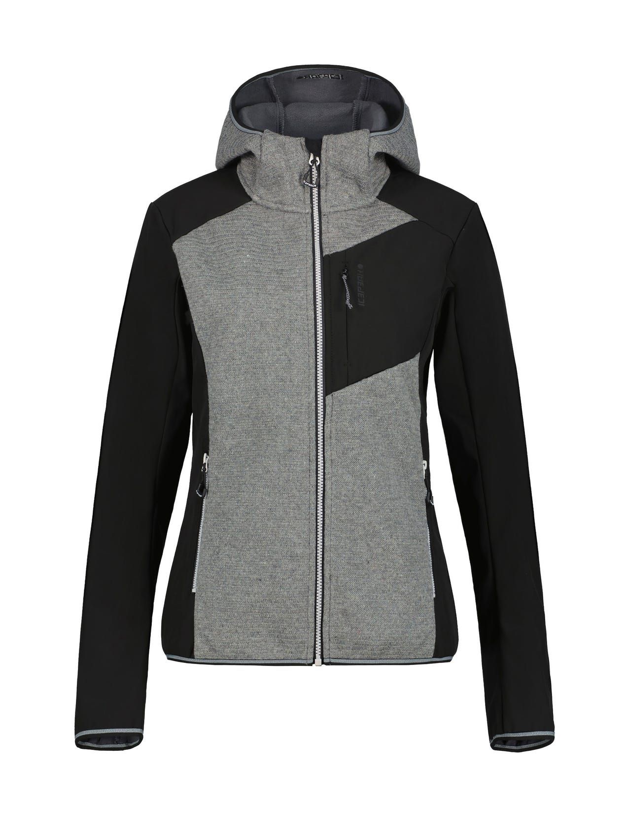 Black / Grey Women Icepeak Dahloneka Hybrid Softshell Jacket | USA-IZN053641