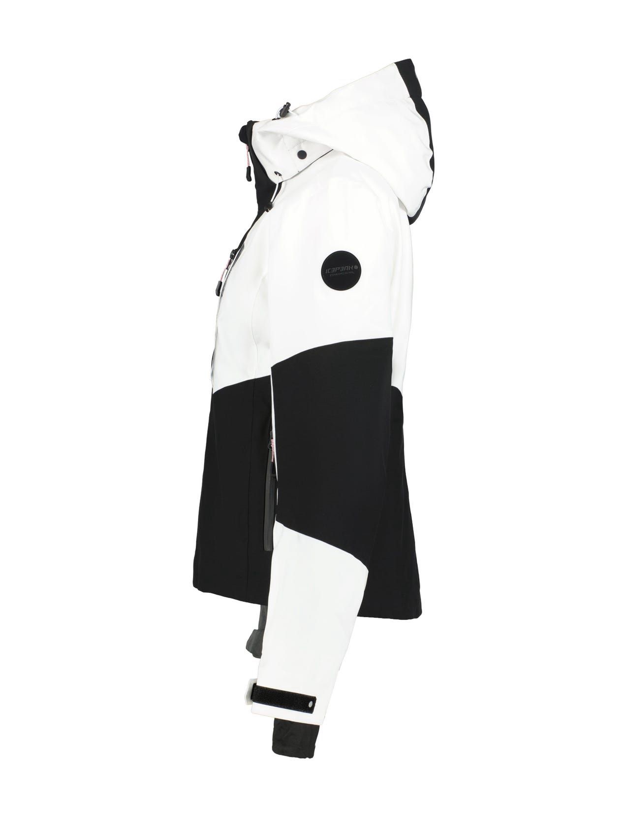 Black / White Women Icepeak Fithian Ski Jacket | USA-ZQU810936