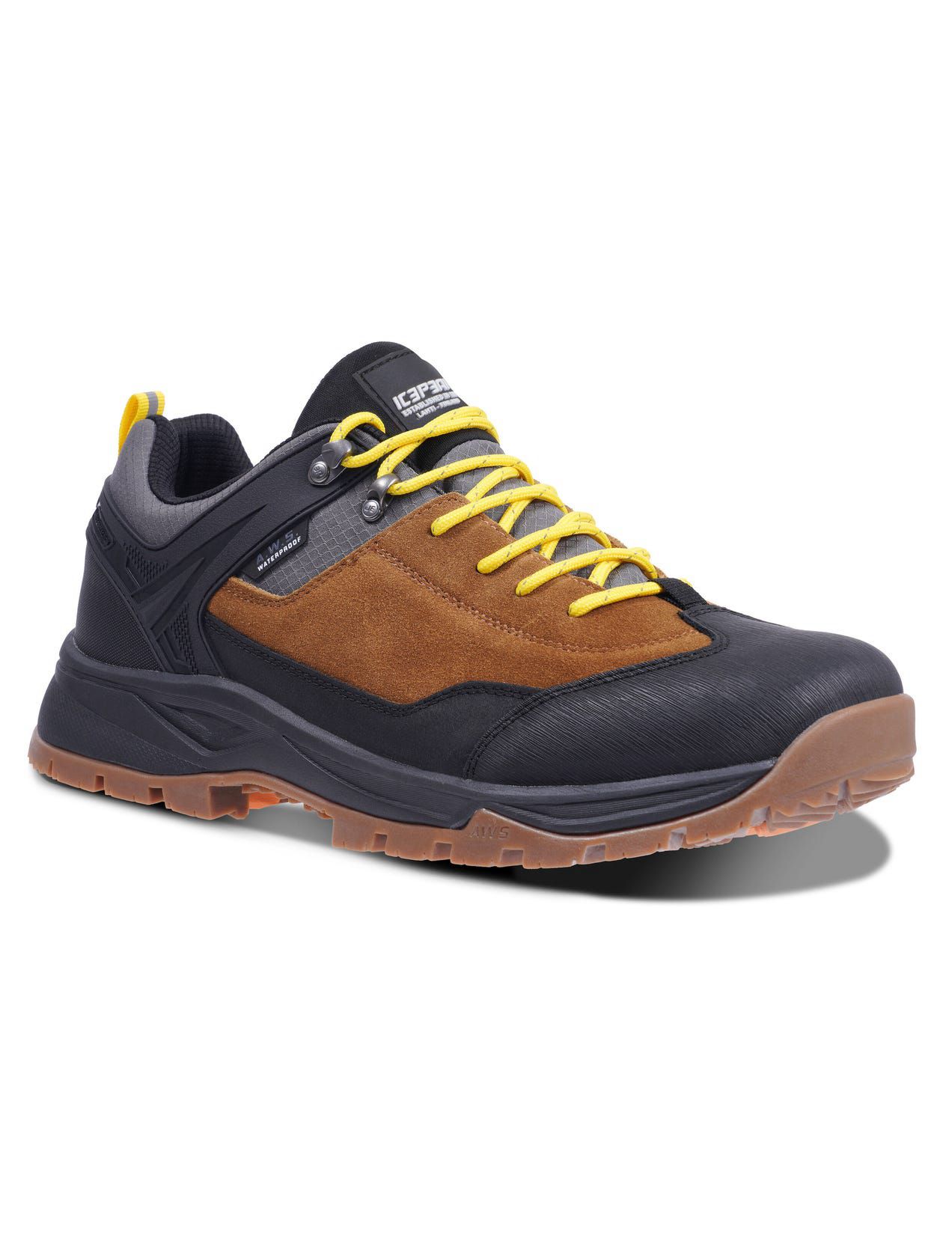 Brown / Black Men Icepeak Abai Low-cut Hiking Shoes | USA-CNH067843