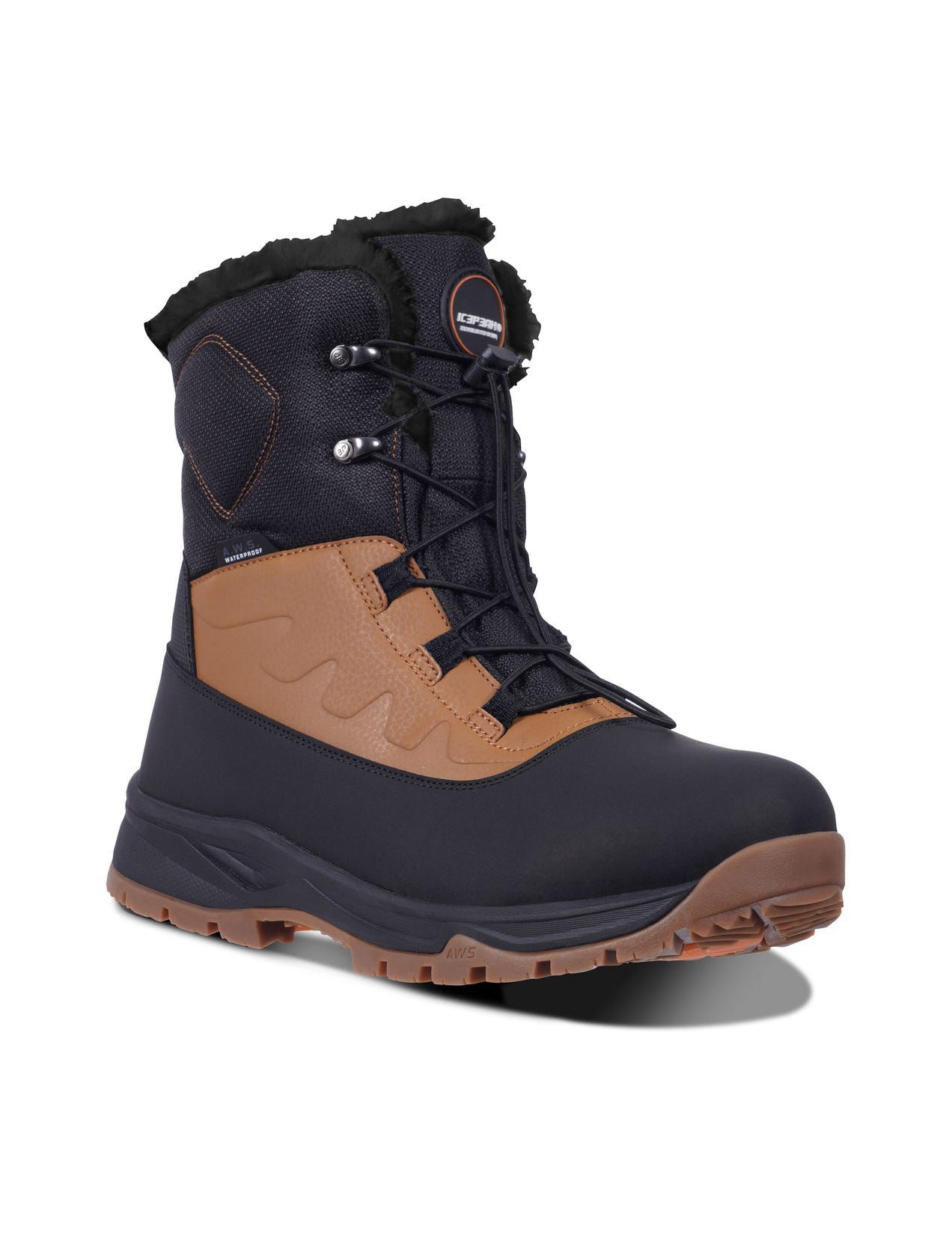 Brown / Black Men Icepeak Alofi Winter Boots | USA-HWT758029