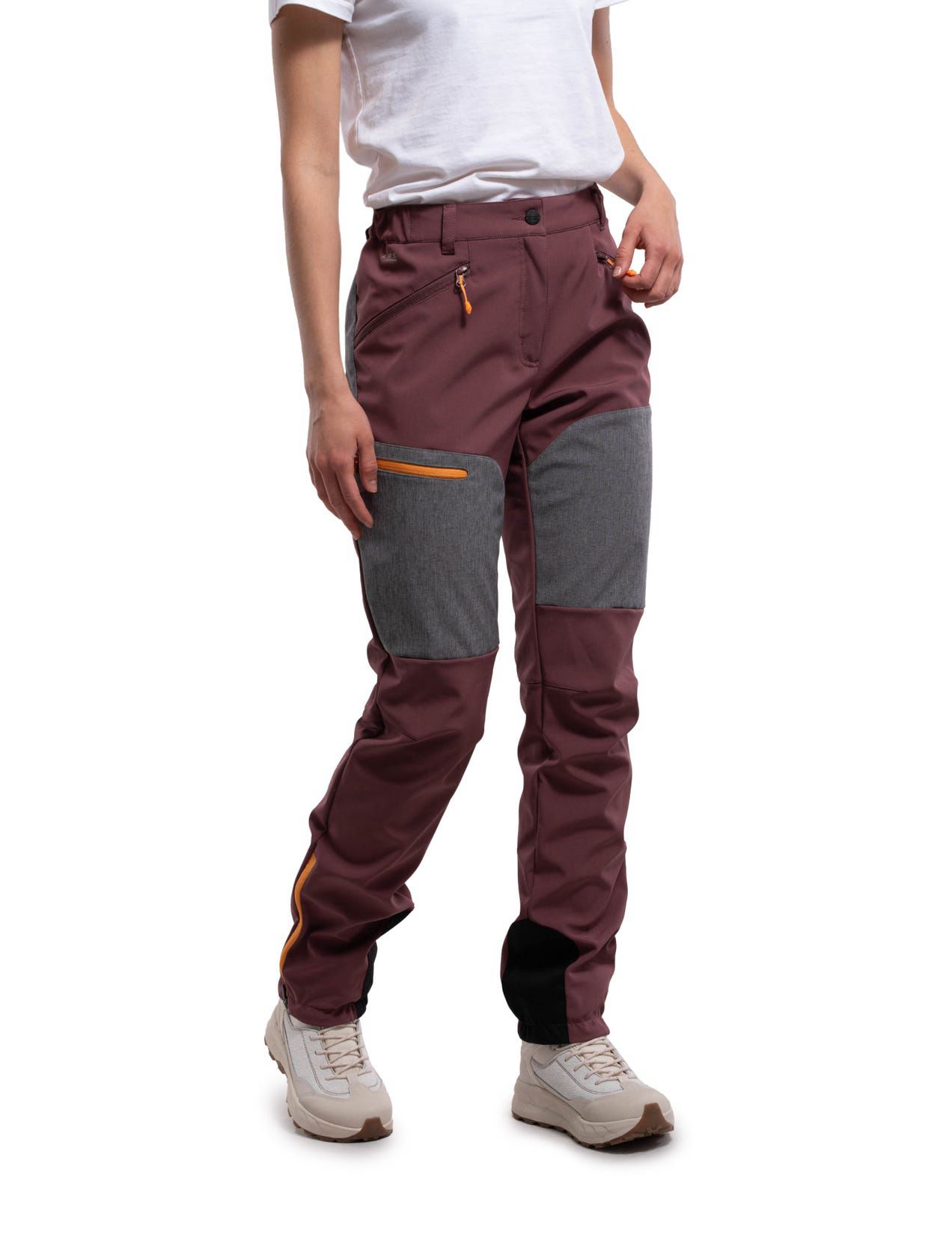 Brown / Grey Women Icepeak Barstow Softshell Pants | USA-FWY819257