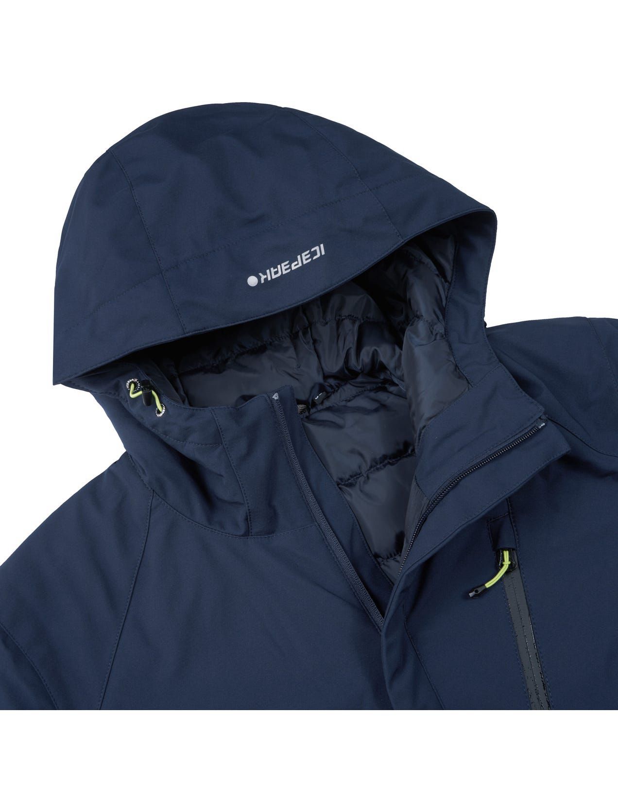 Dark Blue Men Icepeak Baraga Wadded Winter Jacket | USA-FLH619803