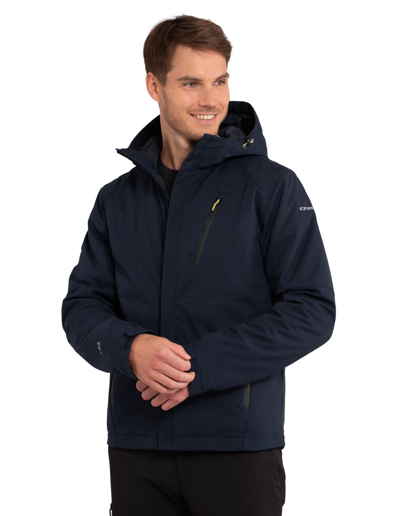 Dark Blue Men Icepeak Baraga Wadded Winter Jacket | USA-FLH619803