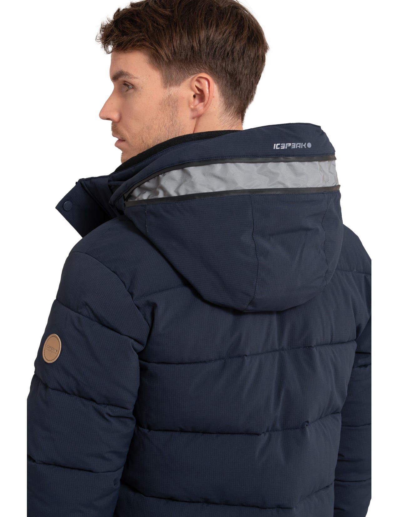 Dark Blue Men Icepeak Bixby Winter Jacket | USA-BZS329548