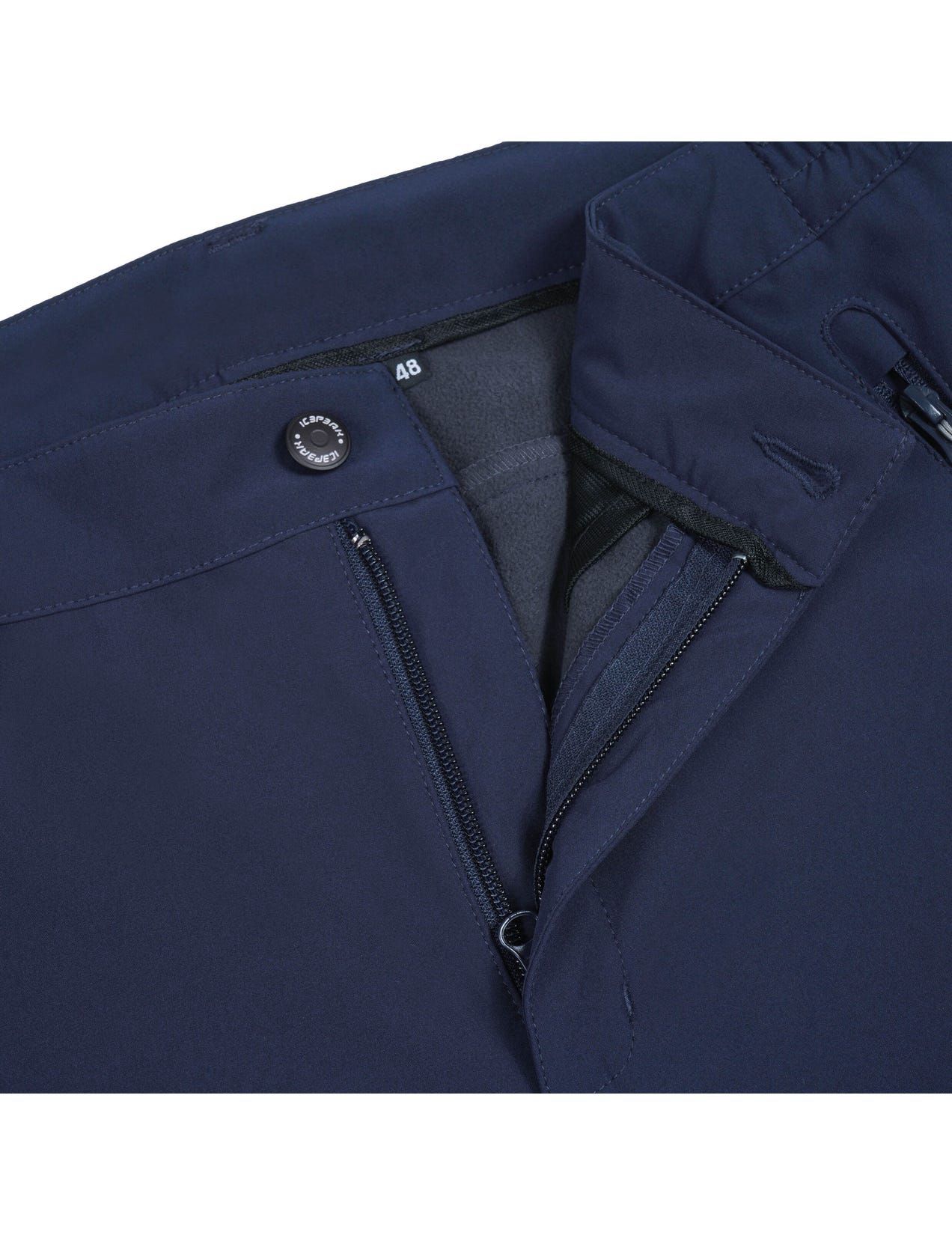 Dark Blue Men Icepeak Bouton Softshell Pants | USA-EFC452867