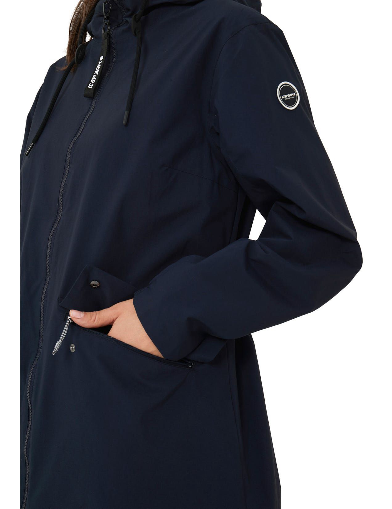 Dark Blue Women Icepeak Aalem Water-repellent Parka | USA-DXB237841