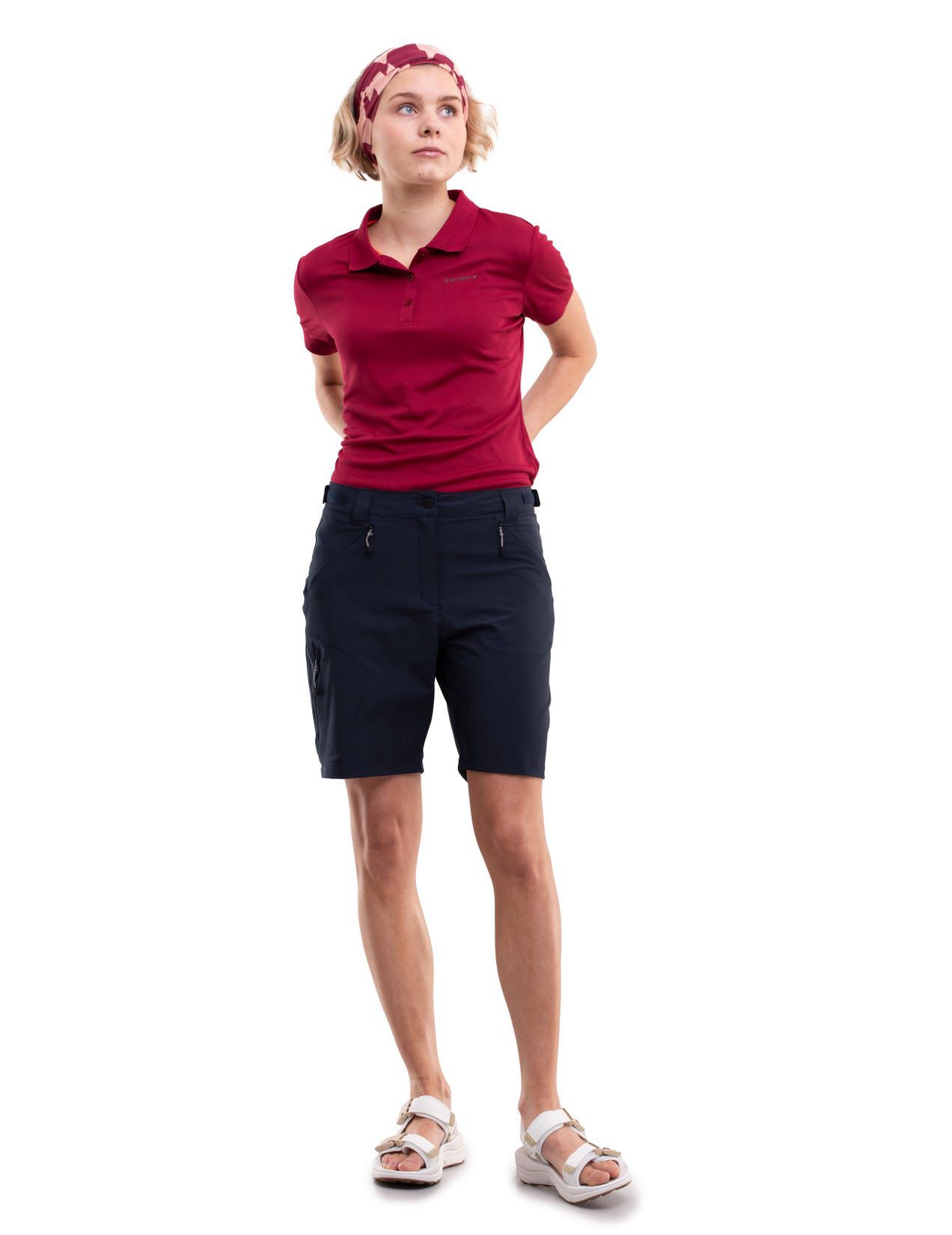 Dark Blue Women Icepeak Beaufort Stretchy Outdoor Shorts | USA-ZAB028914