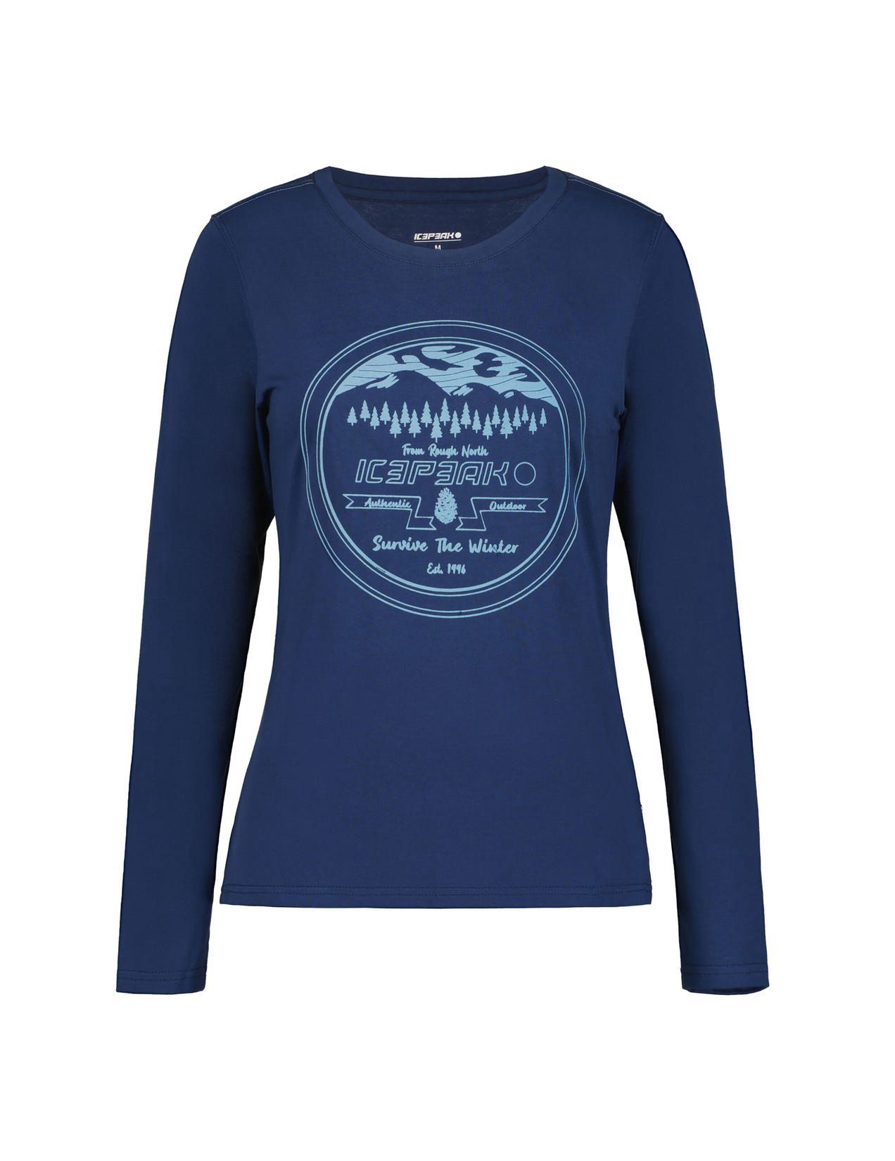 Dark Blue Women Icepeak Millsboro T-Shirt | USA-ARS964170