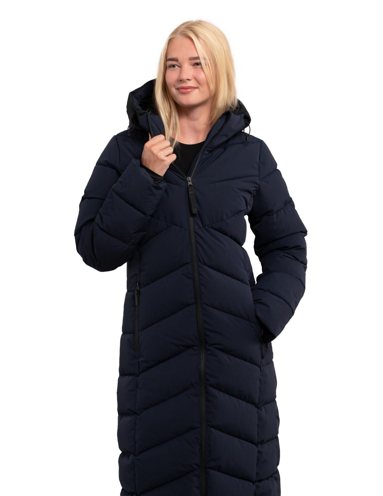 Dark Blue Women Icepeak Partridge Coat | USA-THI701842