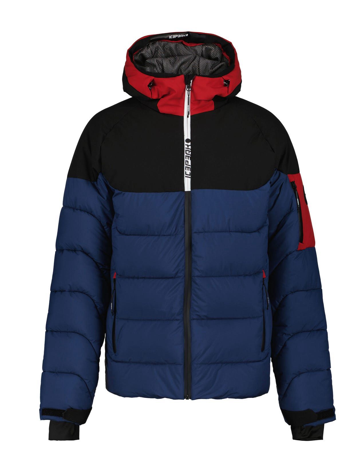 Dark Blue / Black Men Icepeak Edgerton Winter Jacket | USA-BTP963587