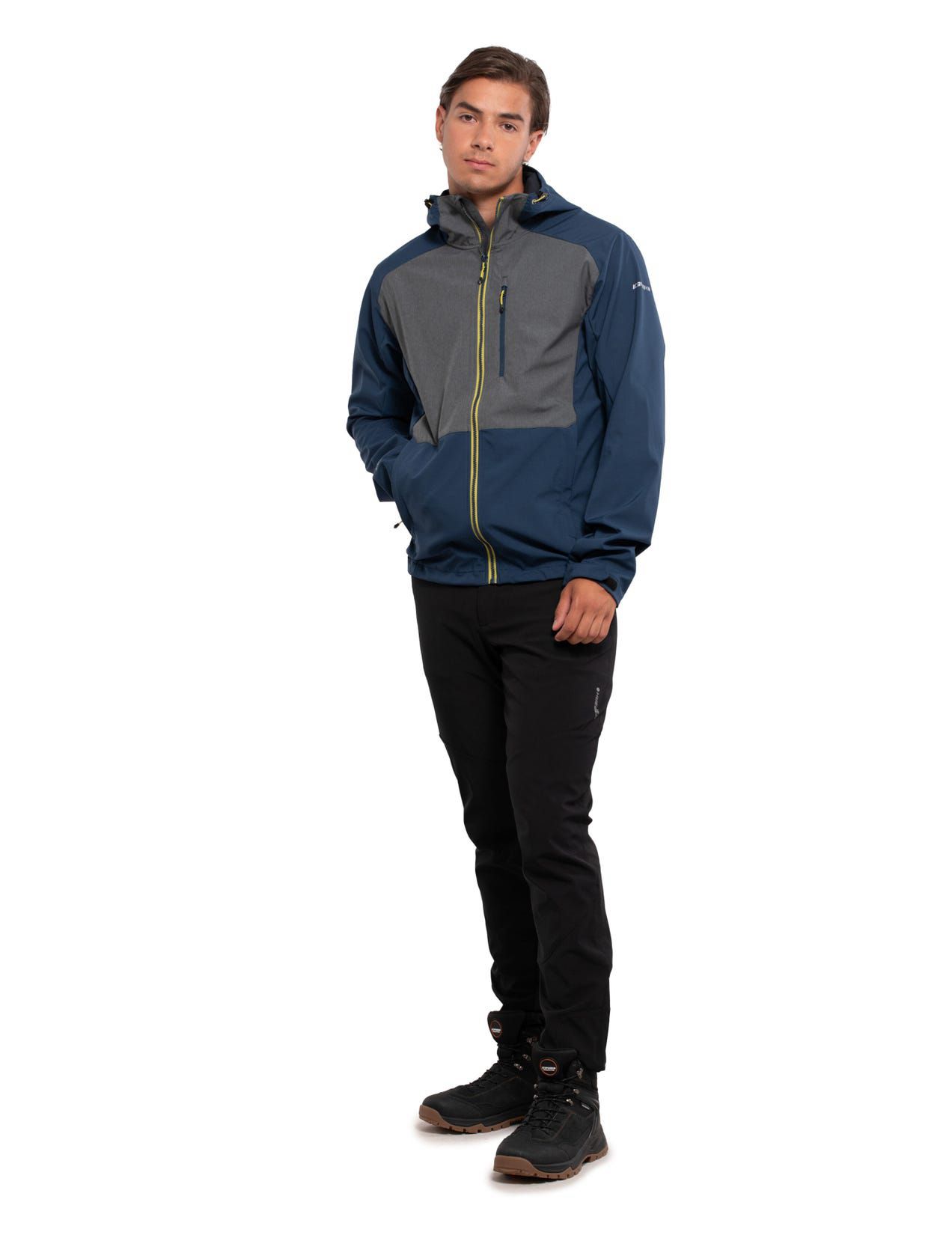 Dark Blue / Grey Men Icepeak Buxton Softshell Jacket | USA-KXP816739