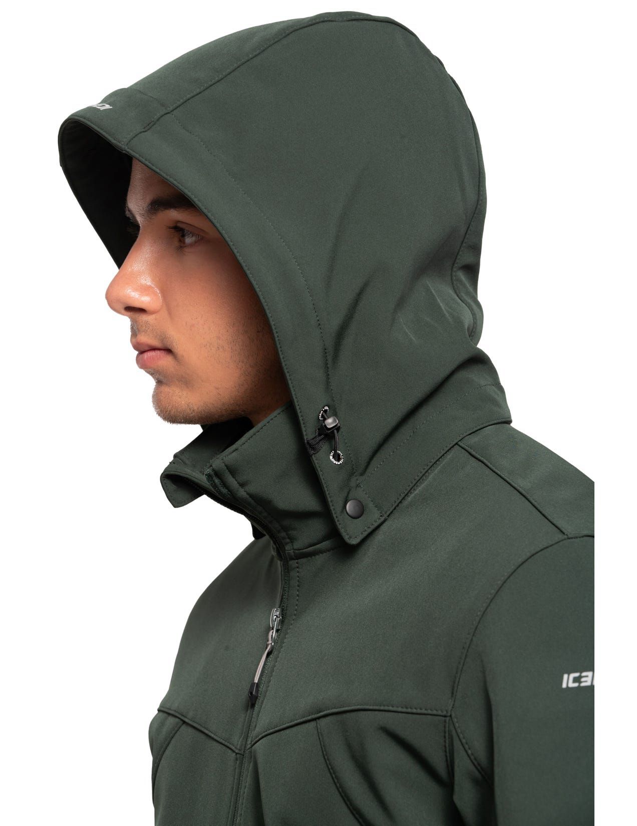 Dark Green Men Icepeak Brimfield Light Softshell Jacket | USA-FMK827650