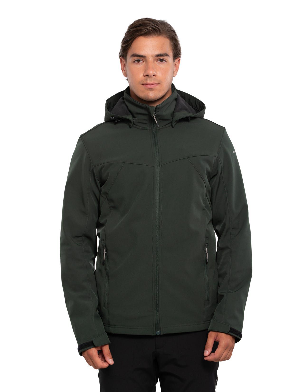 Dark Green Men Icepeak Brimfield Light Softshell Jacket | USA-FMK827650