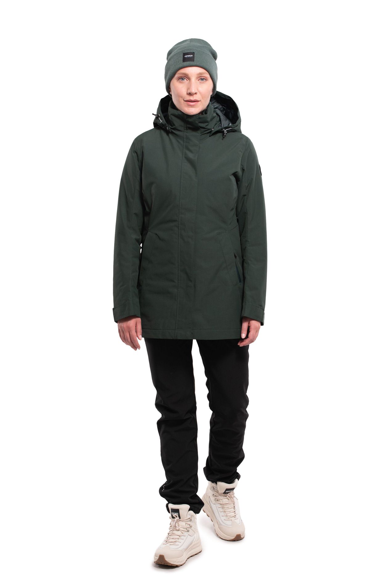 Dark Green Women Icepeak Alna Winter Jacket | USA-DRU714835