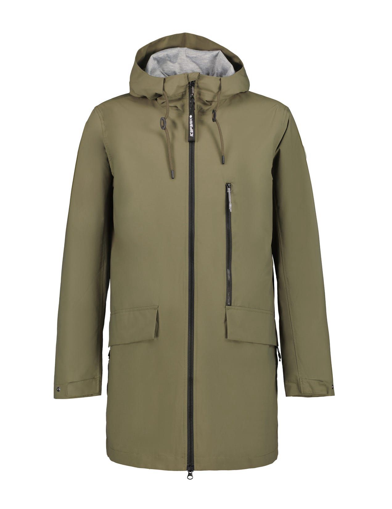 Dark Olive Men Icepeak Alnar Water-repellent Parka | USA-BCF158309