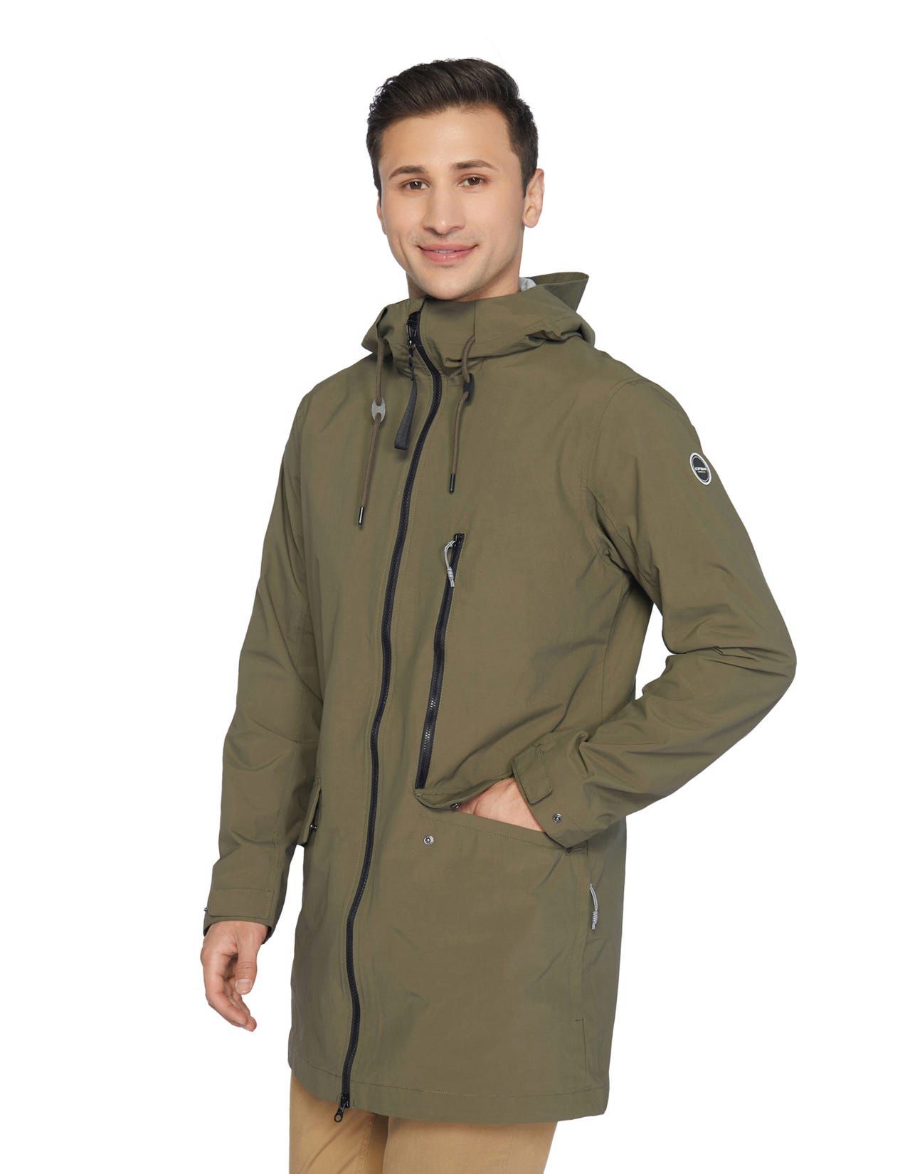 Dark Olive Men Icepeak Alnar Water-repellent Parka | USA-BCF158309