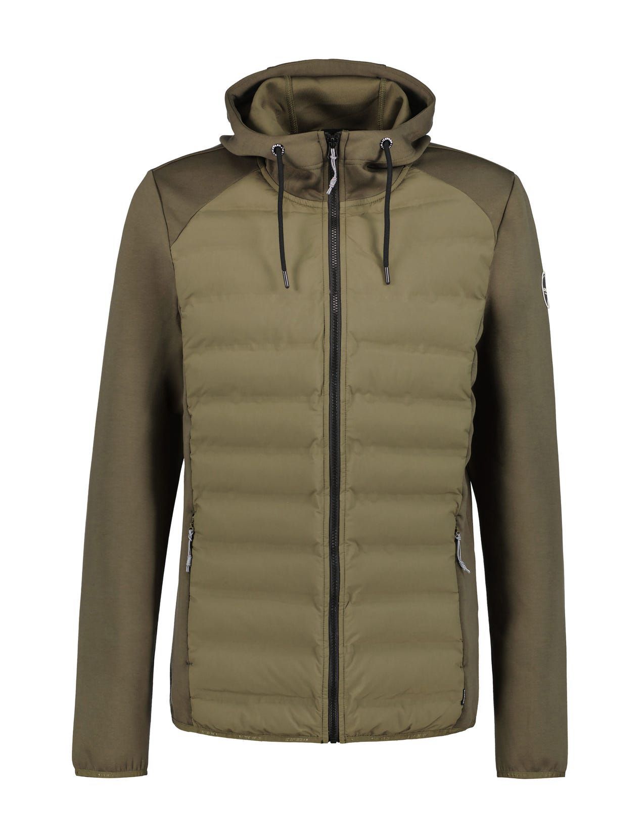 Dark Olive Men Icepeak Arzberg Hoodie With An Insulated Front Winter Jacket | USA-FQS240961