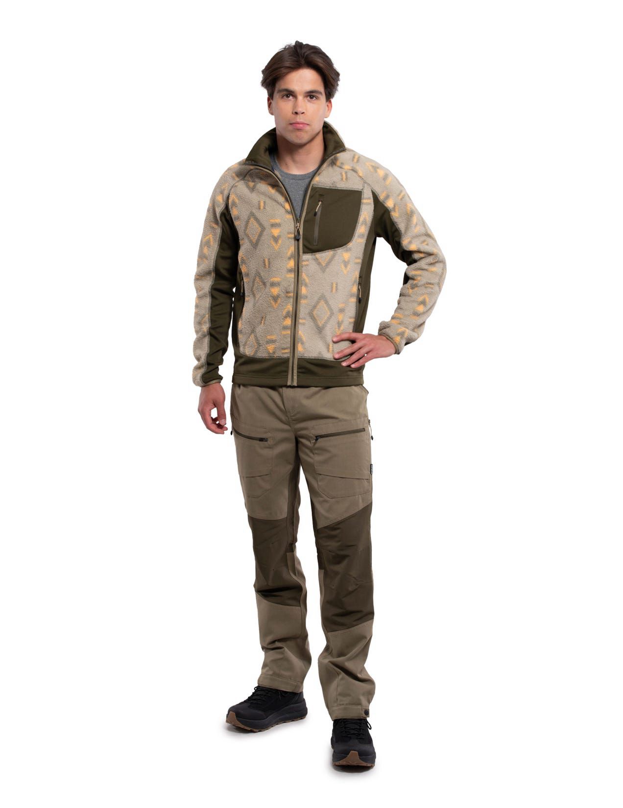 Dark Olive / Beige Men Icepeak Mohawken Jacket | USA-QFE506791